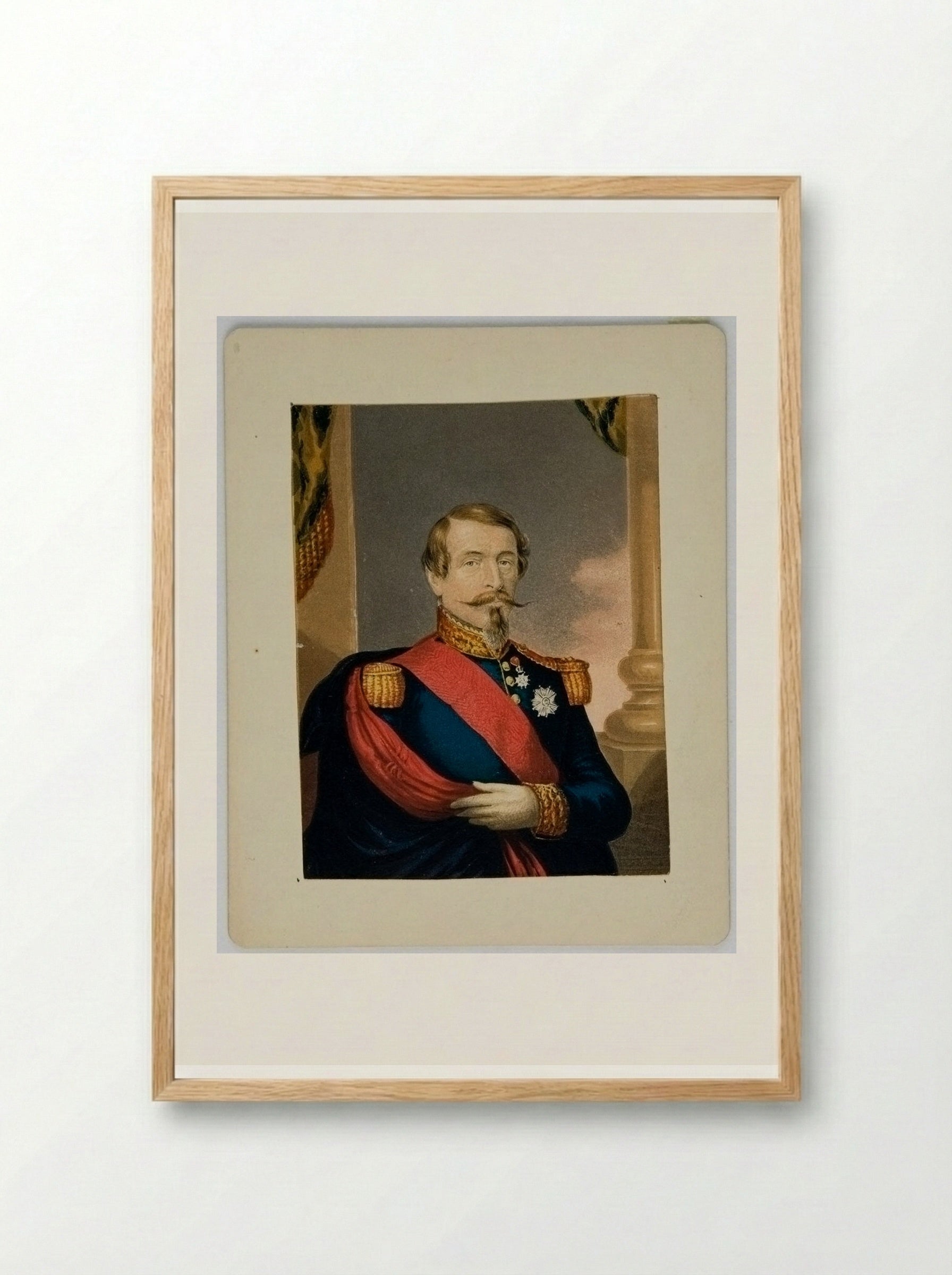 Napoleon III - George Baxter - Framed Print Wood