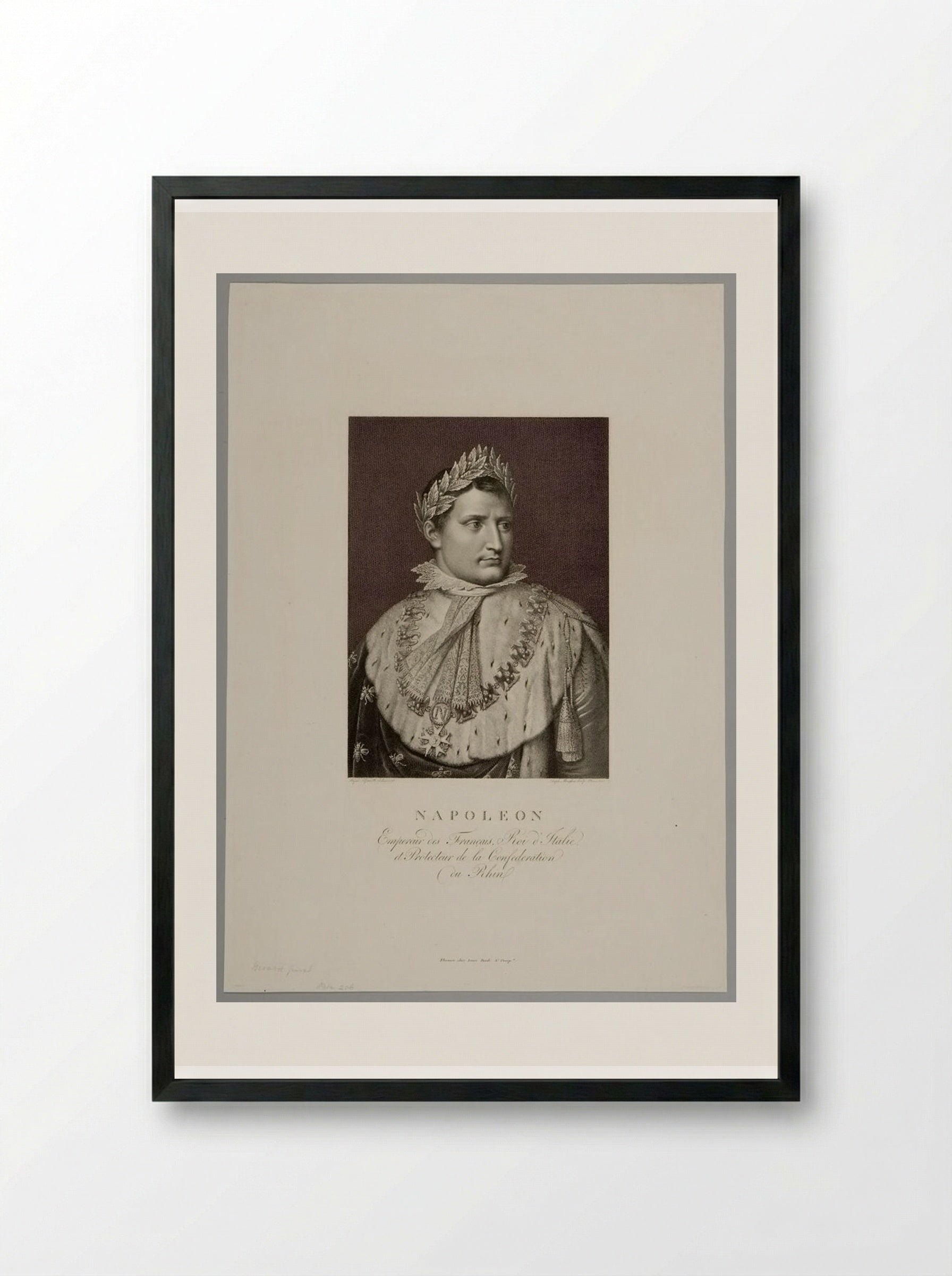 Napoleon I - Raphael Morghen - Framed Print Black