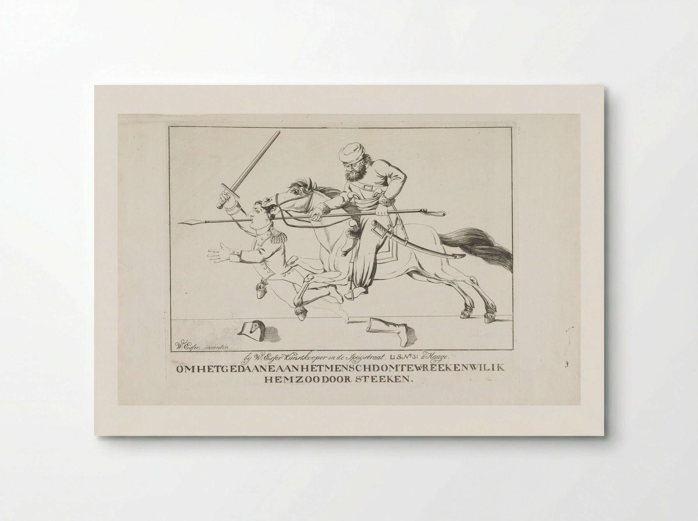 Napoleon Pierced by a Cossack - Wijnand Esser - Poster
