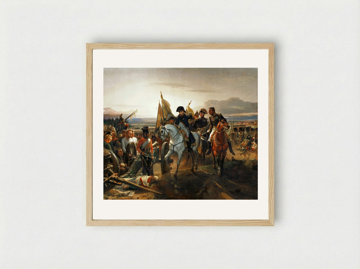 Napoleon at the Battle of Friedland - Horace Vernet - Framed Print Wood