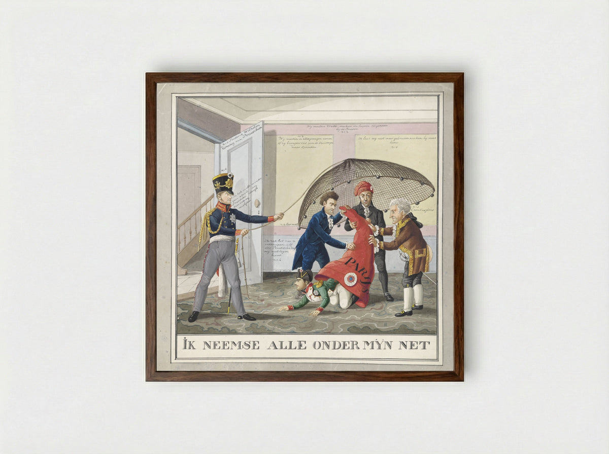 Napoleon in de Jacobijnenmuts - Wijnand Esser - Framed Print Dark Wood