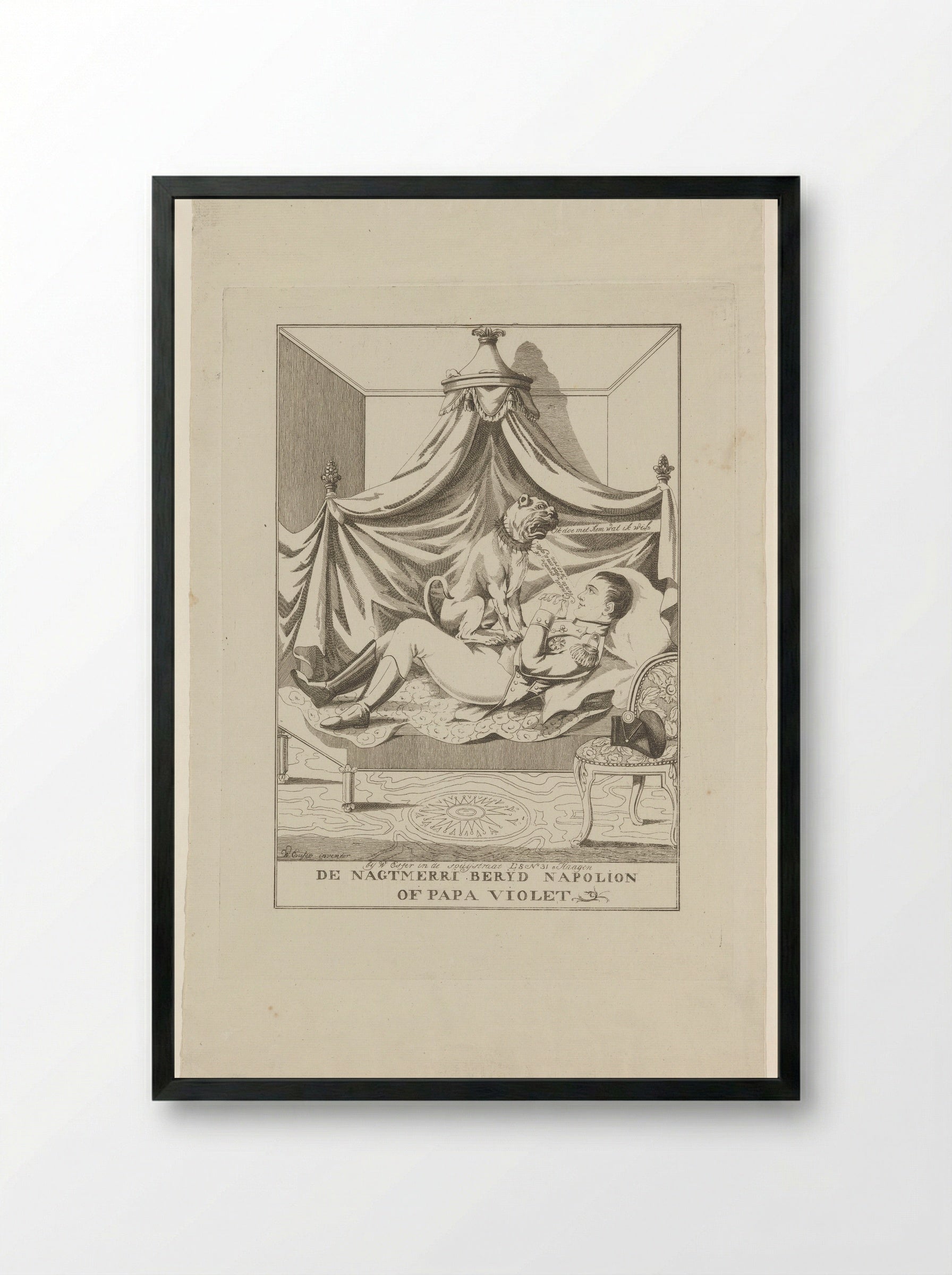 Napoleons Engelse nachtmerrie - Wijnand Esser - Framed Print Black
