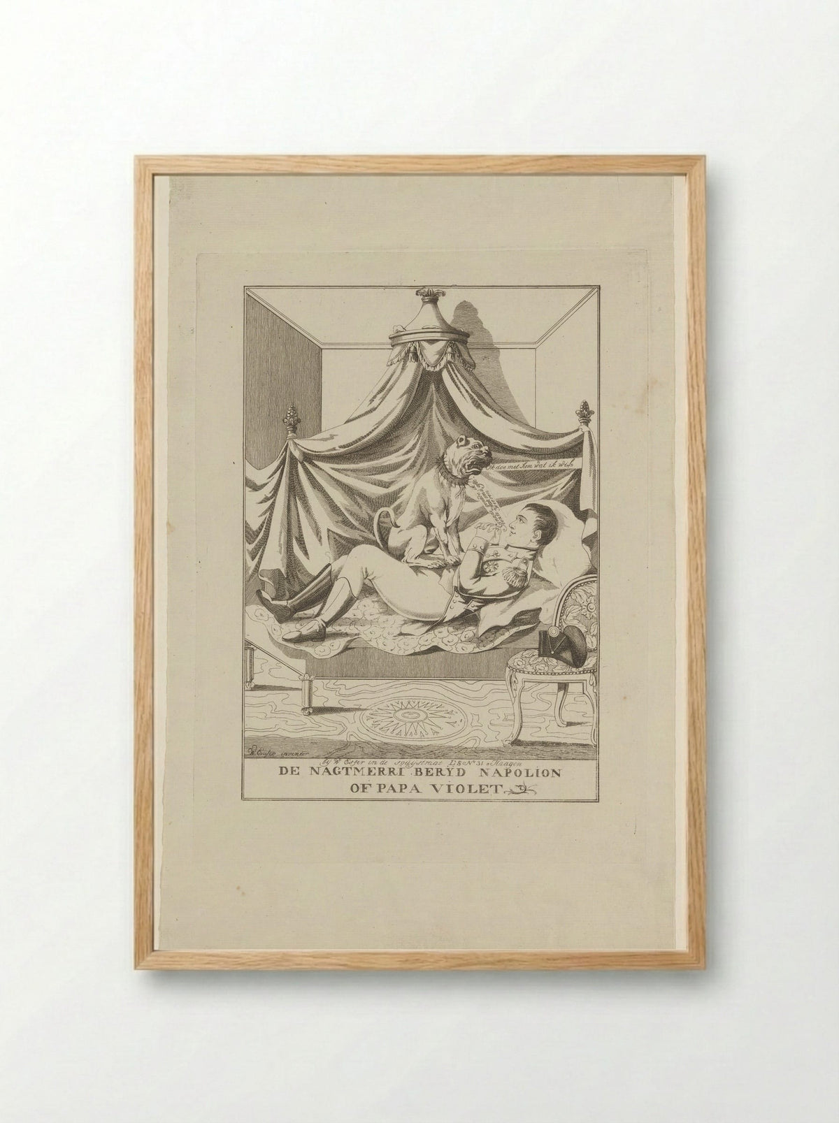 Napoleons Engelse nachtmerrie - Wijnand Esser - Framed Print Wood