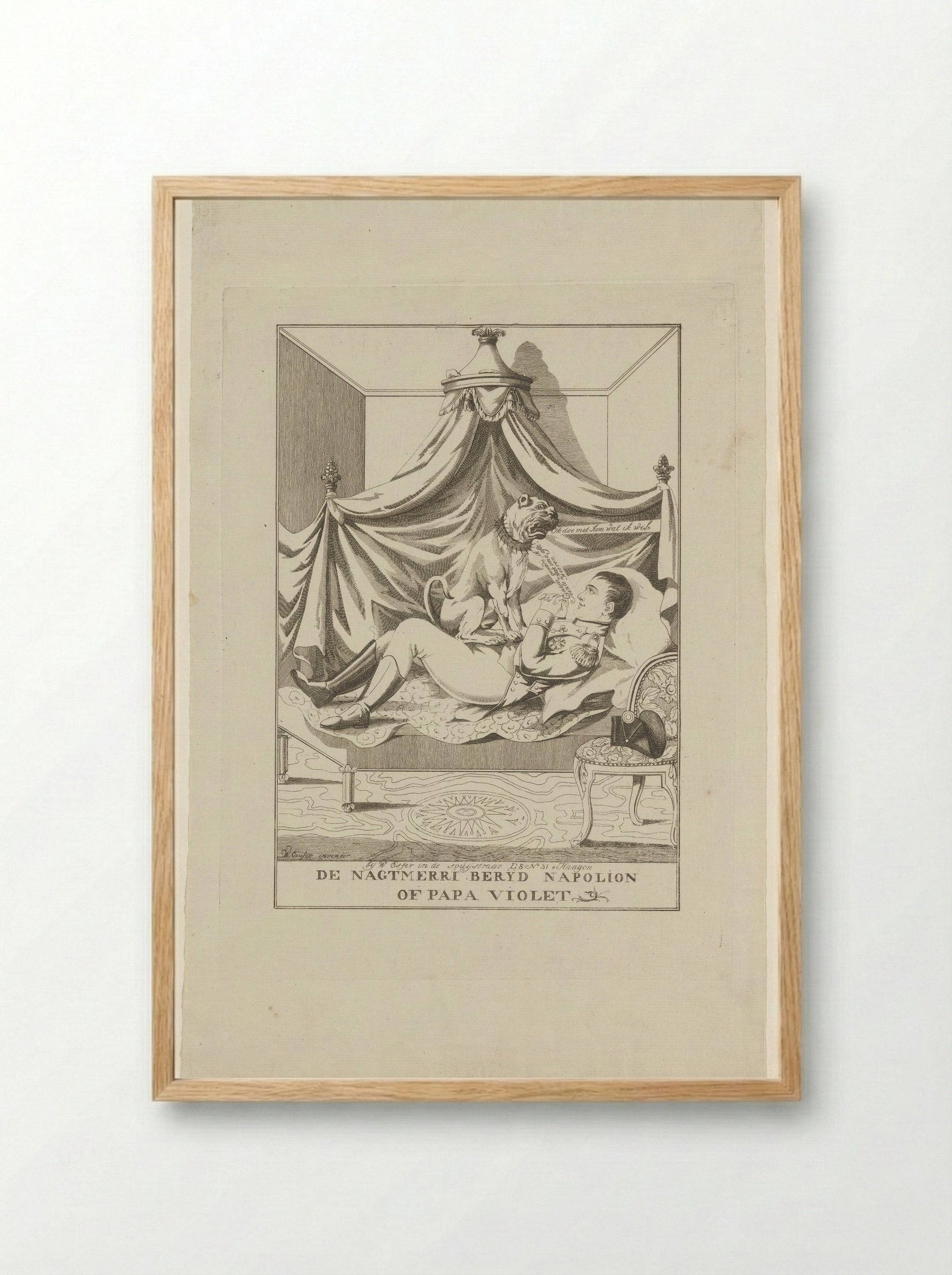 Napoleons Engelse nachtmerrie - Wijnand Esser - Framed Print Wood