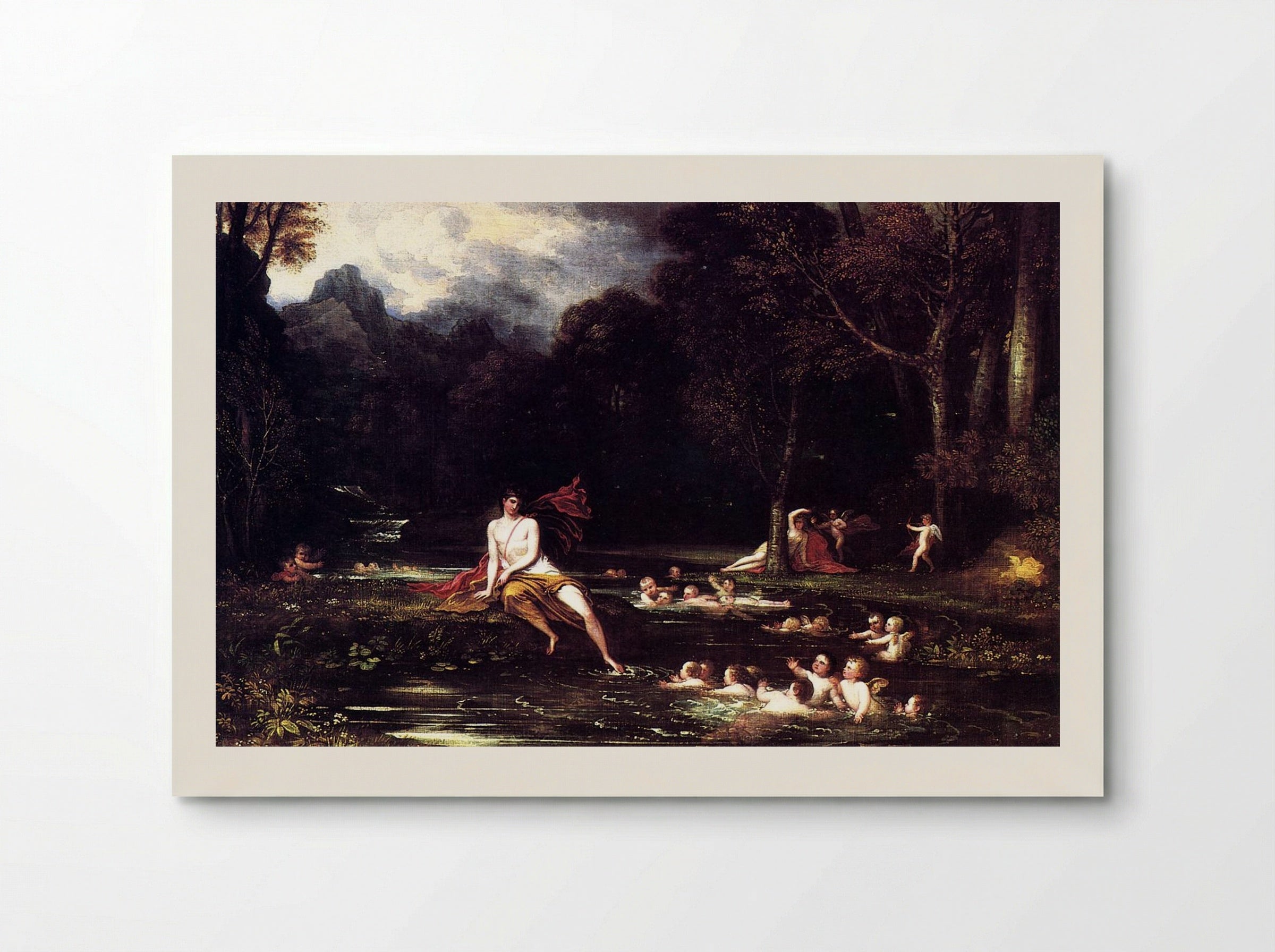 Narcissus and Echo - Benjamin West - Poster