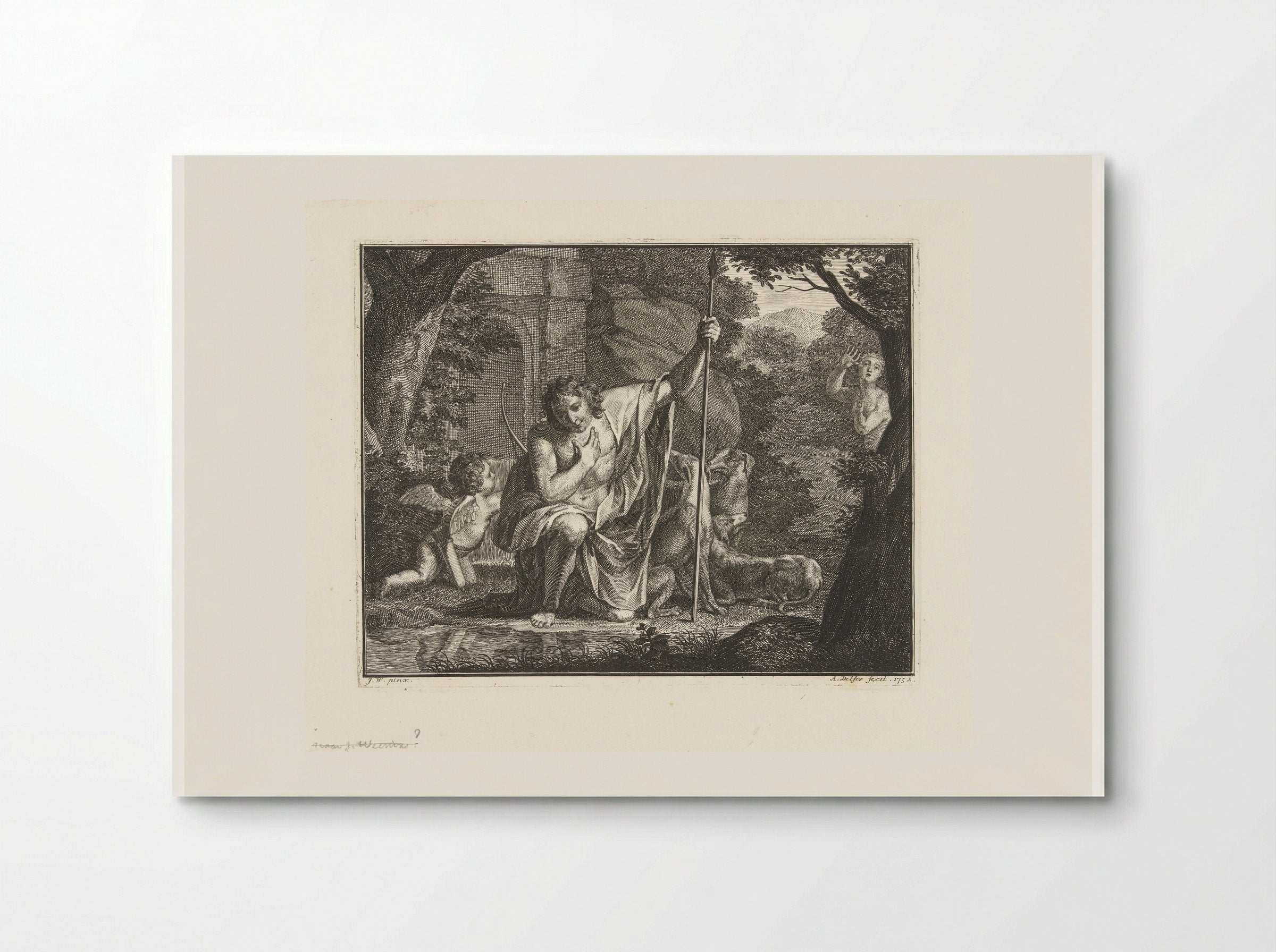 Narcissus at the Spring - Abraham Delfos - Poster