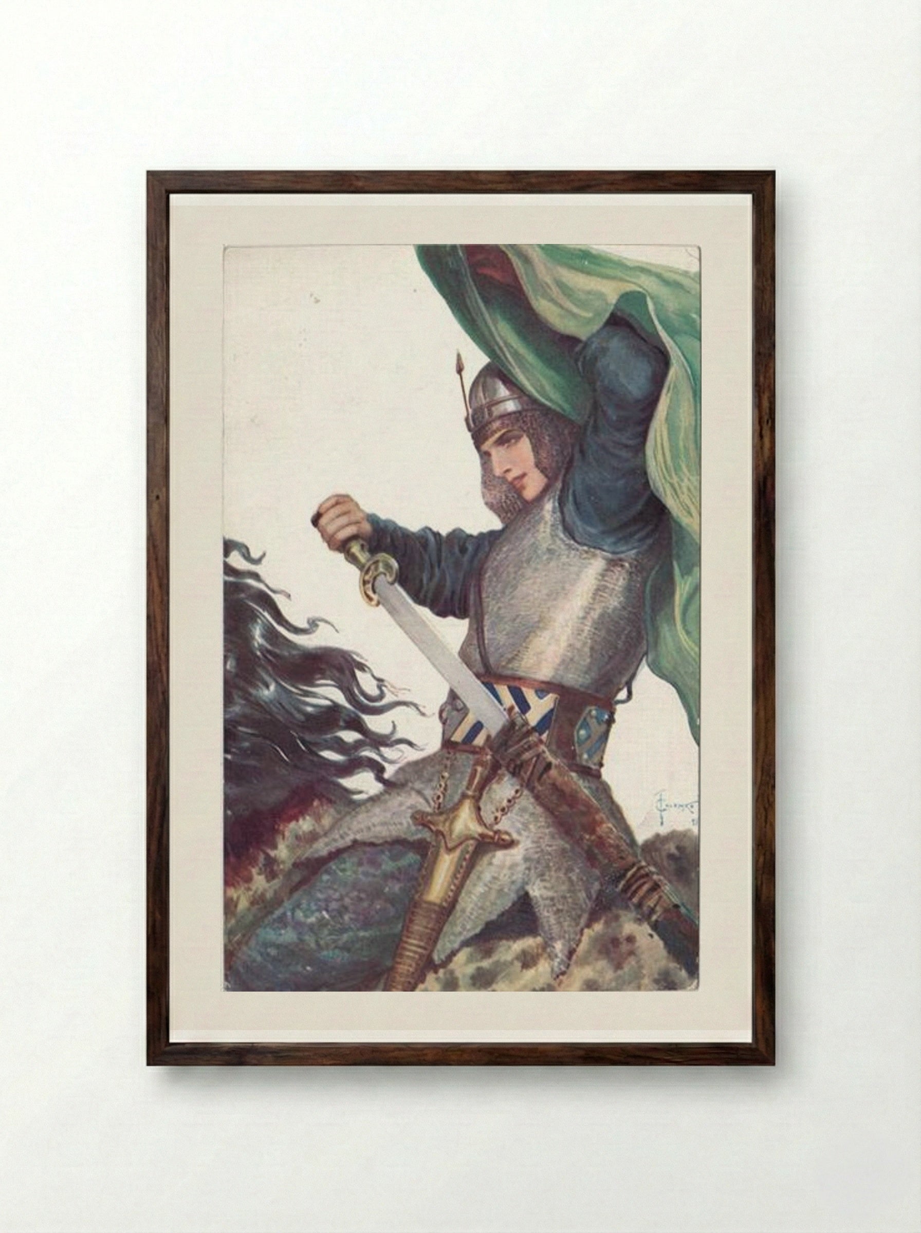 Nastassja Korolevichna - Sergey Solomko - Framed Print Dark Wood