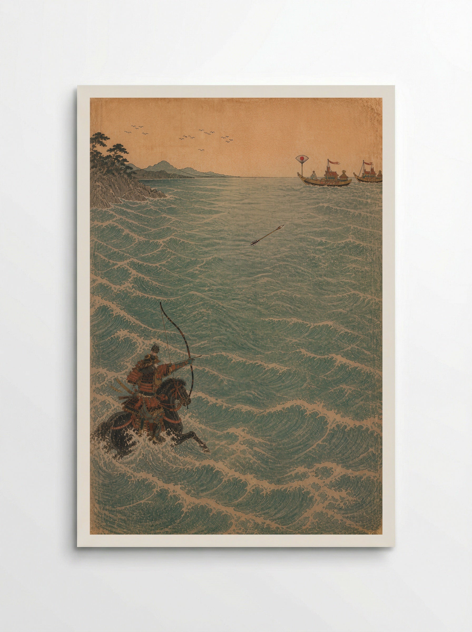 Nasu no Yoichi at Yashima: Across the Water - Poster