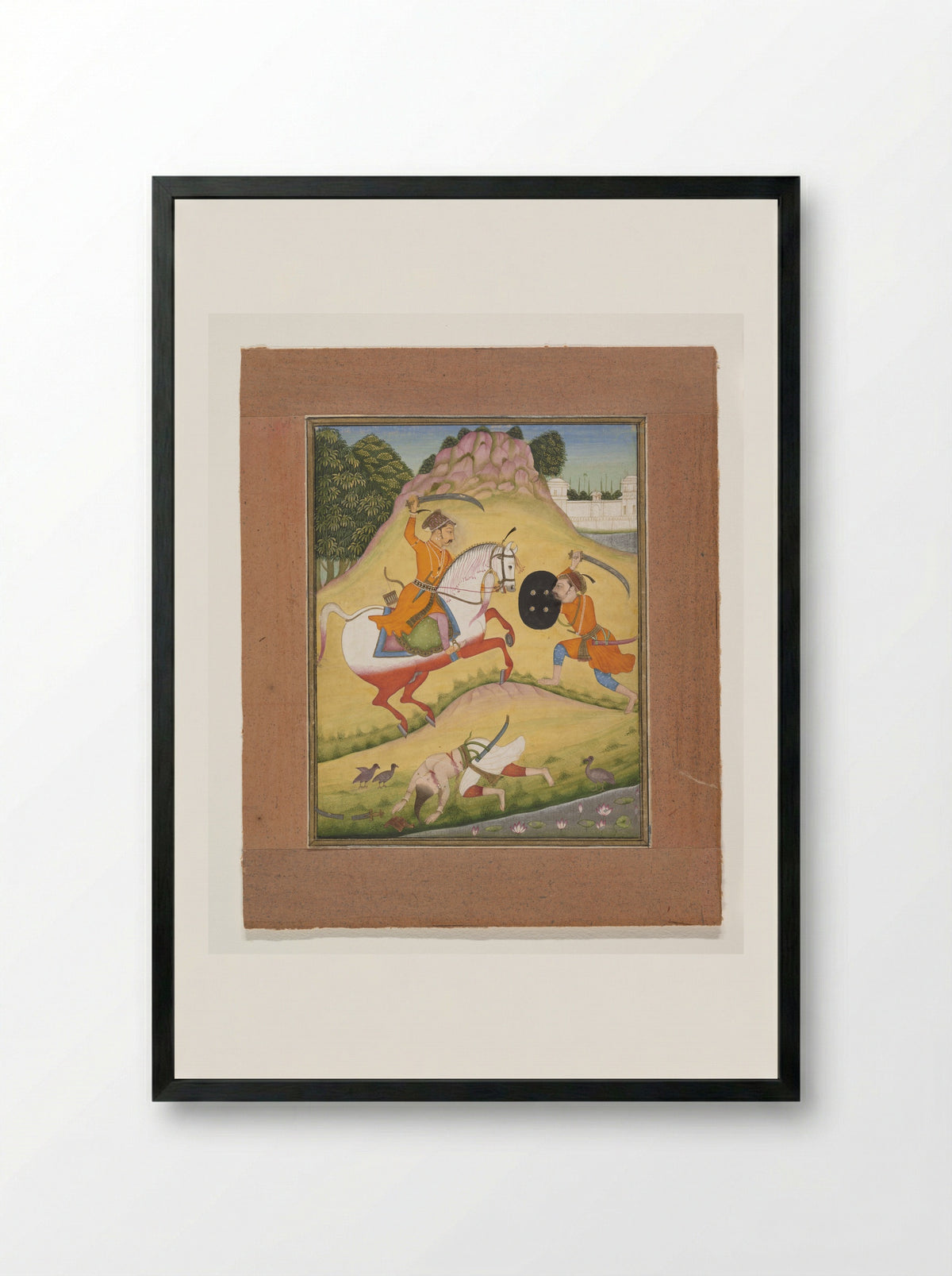 Nata Ragina: Folio from a ragamala series - Mohamed - Framed Print Black