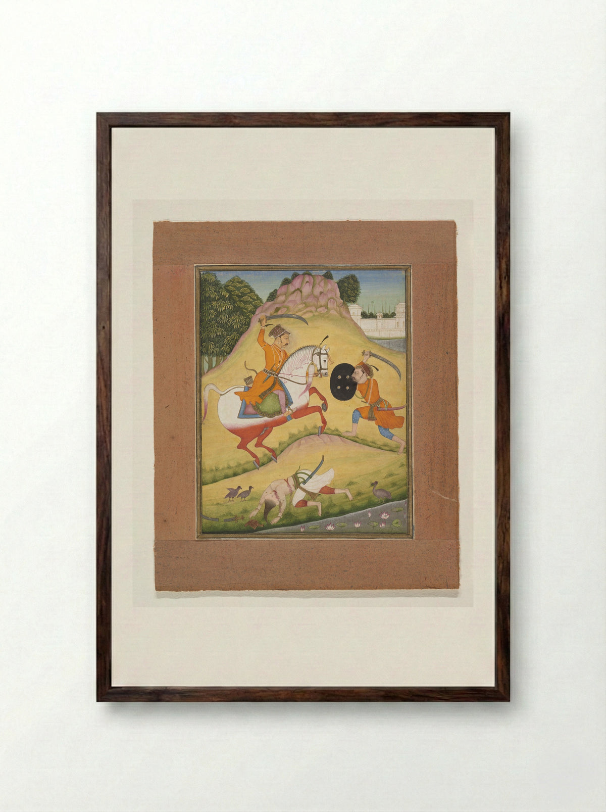 Nata Ragina: Folio from a ragamala series - Mohamed - Framed Print Dark Wood