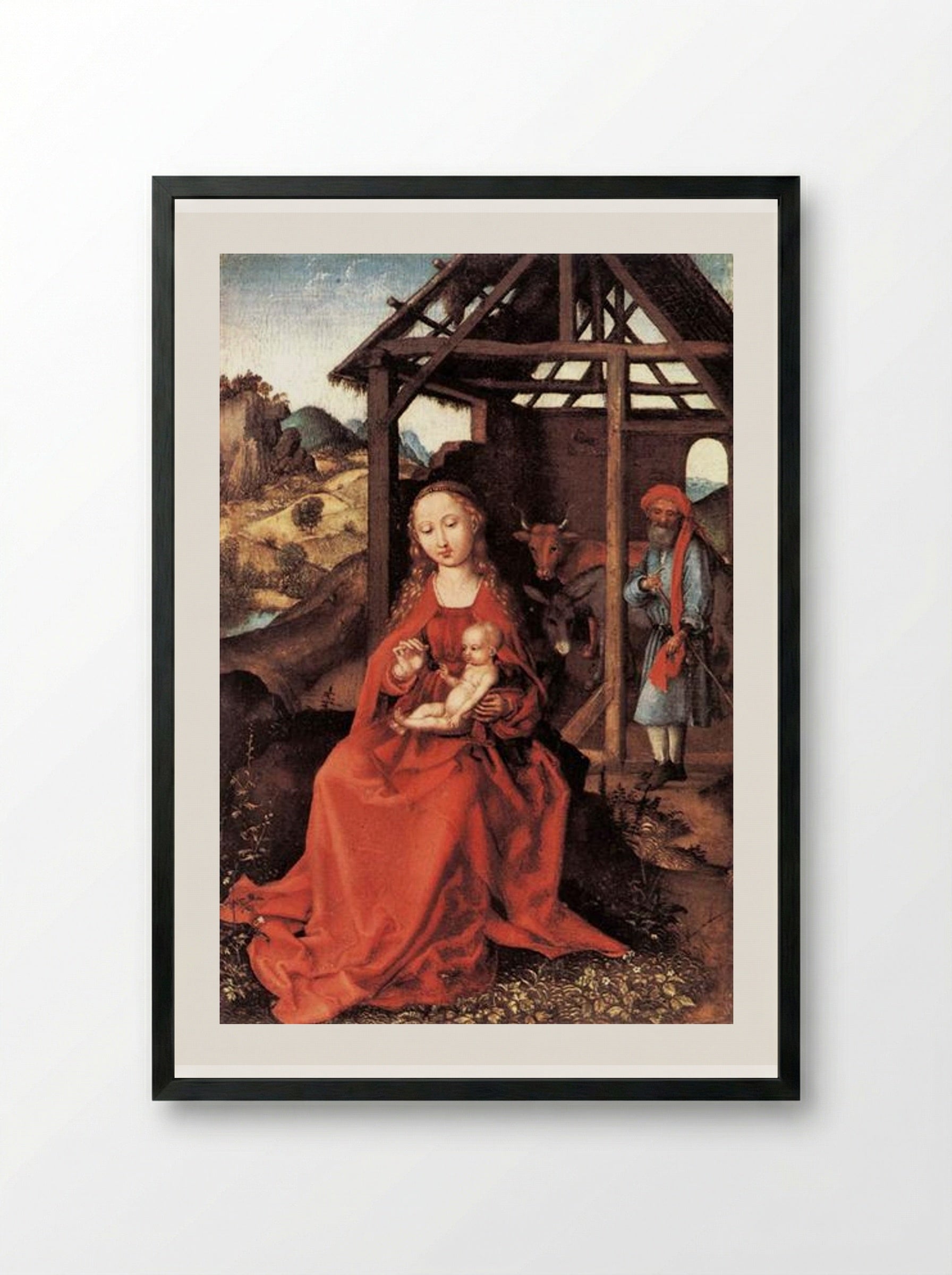Nativity - Martin Schongauer - Framed Print Black