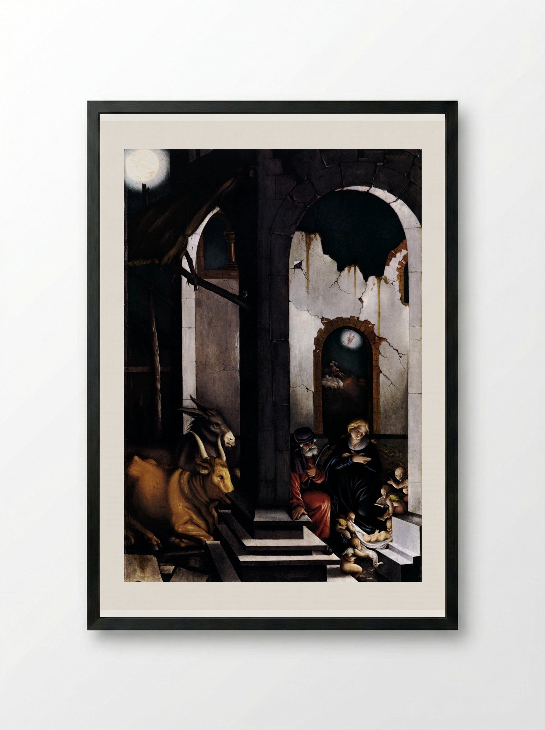Nativity - Hans Baldung Grien - Framed Print Black