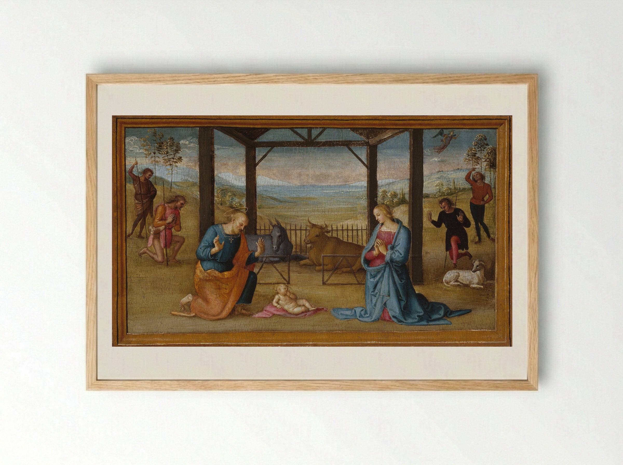 Nativity - Pietro Perugino - Framed Print Wood