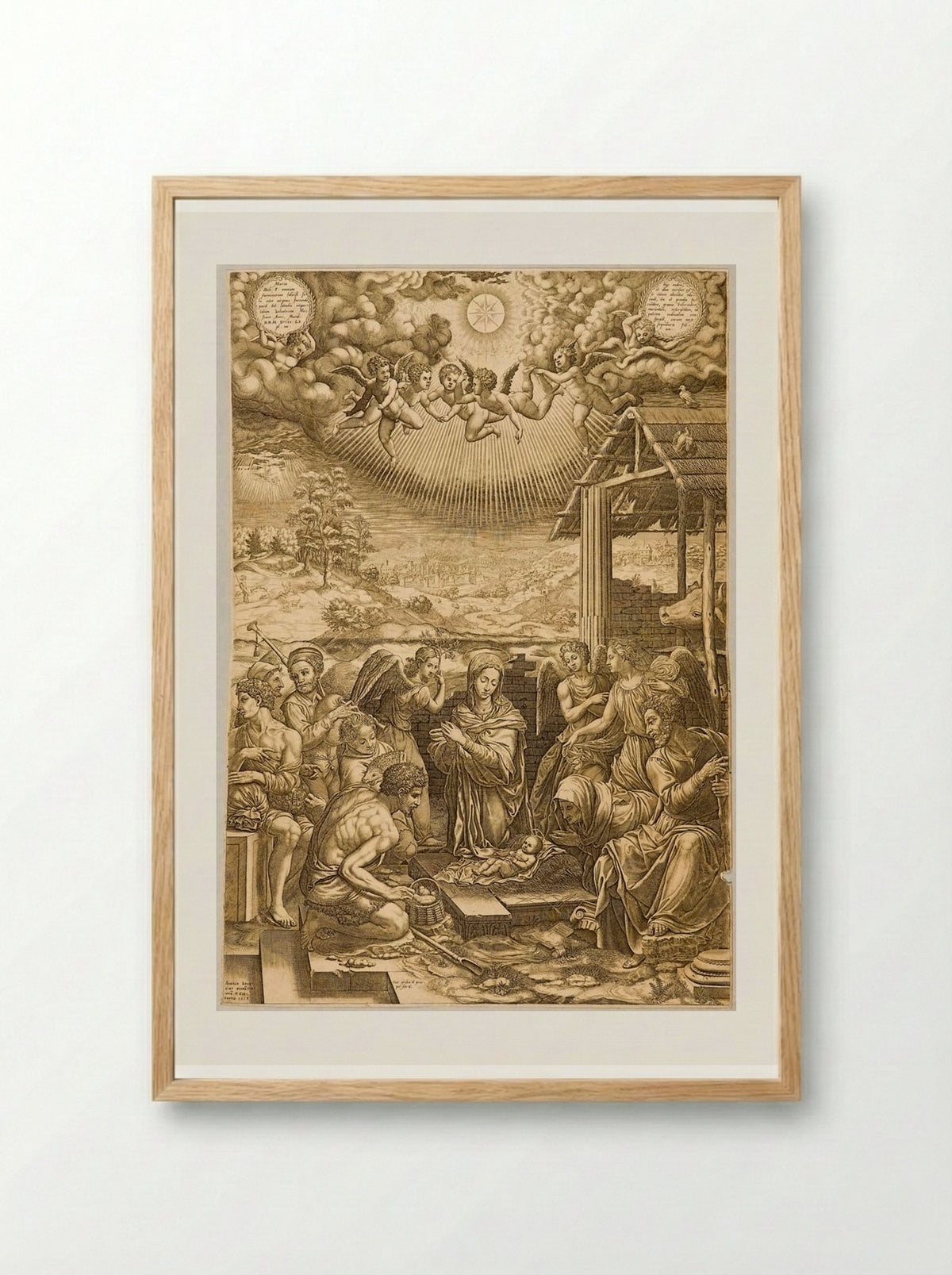 Nativity - Giorgio Ghisi - Framed Print Wood
