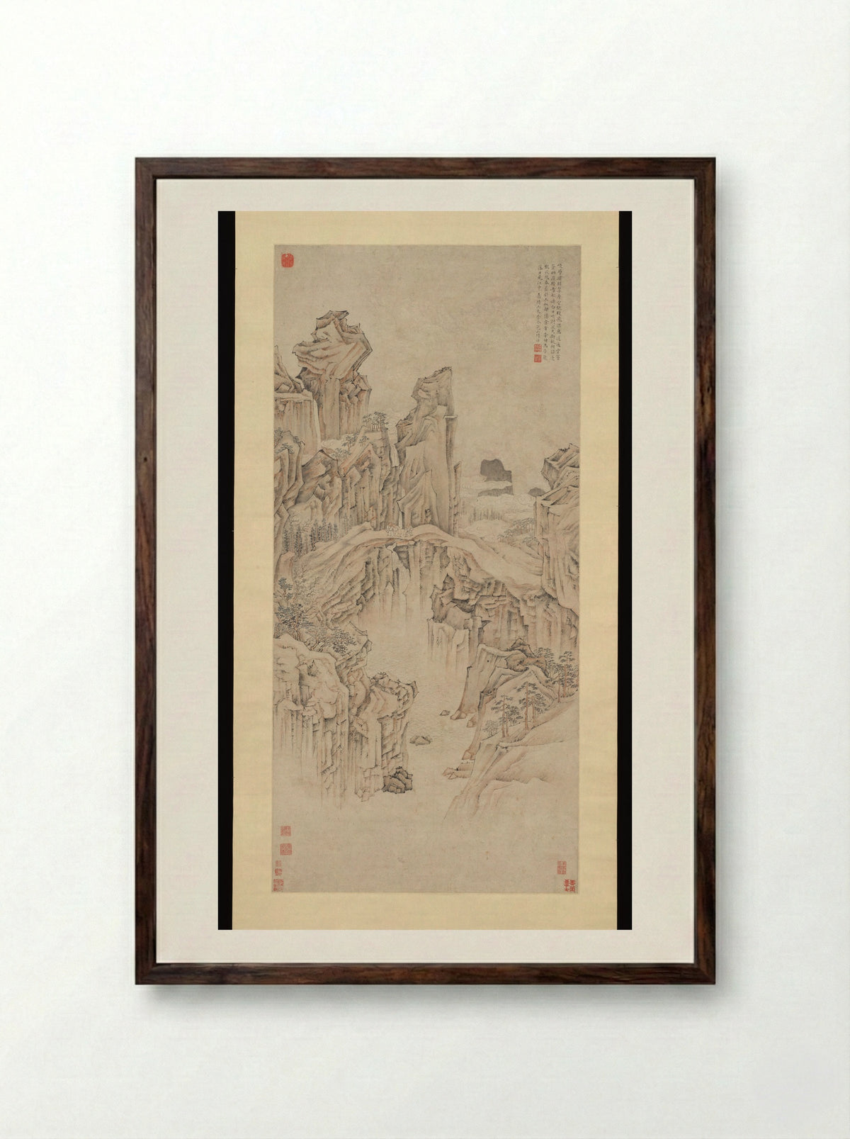 Natural Rock Bridge - Lu Zhi - Framed Print Dark Wood