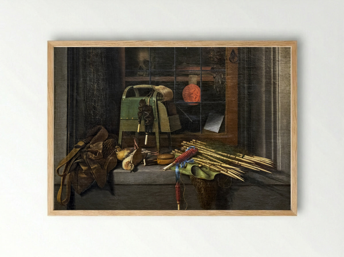 Nature morte aux poissons - Cornelis Norbertus Gysbrechts - Framed Print Wood