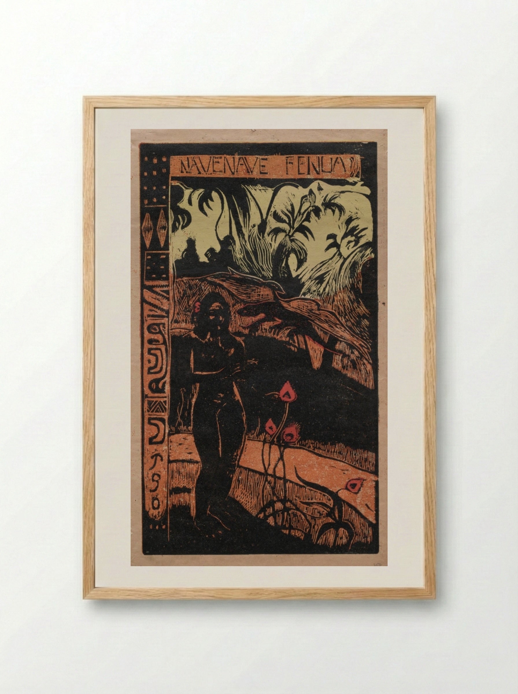 Nave Nave Fenua (Fragrant Isle) - Paul Gauguin - Framed Print Wood