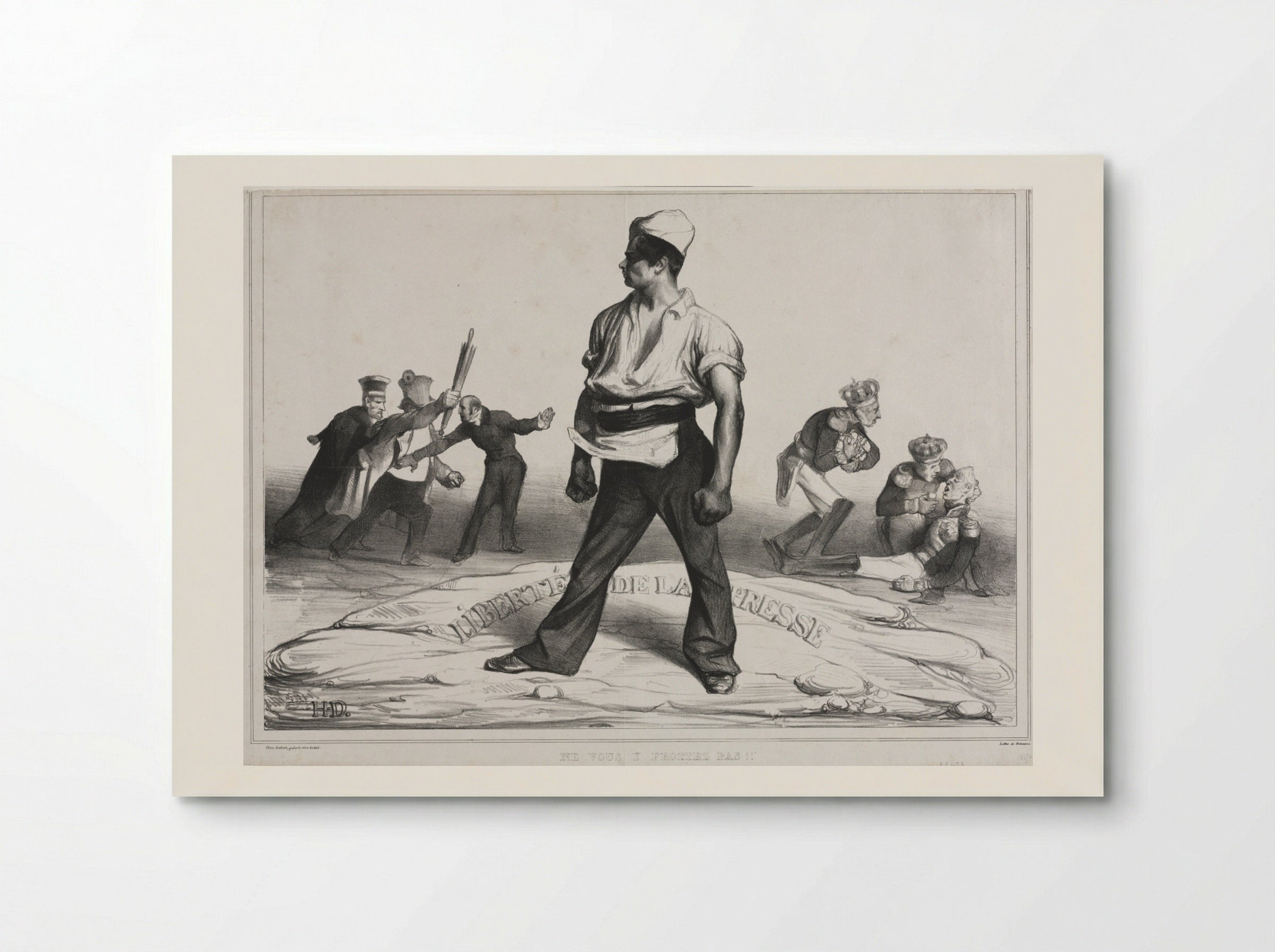 Ne vous y frottez pas! - Honoré Daumier - Poster