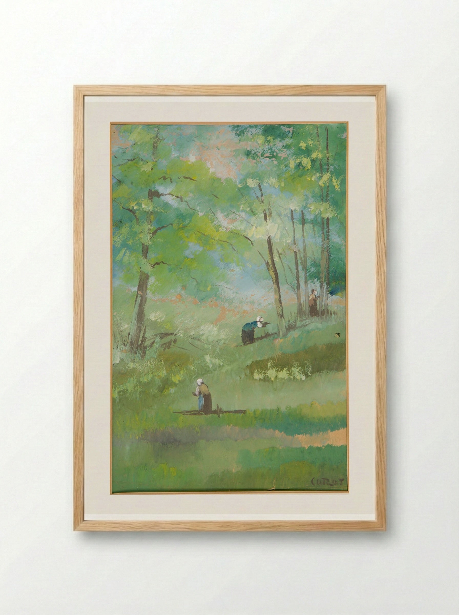 Near Cessieu - Jean-Baptiste-Camille Corot - Framed Print Wood