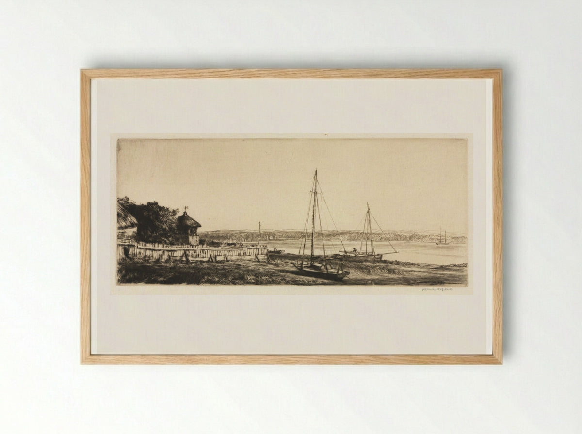 Near Chichester, Sussex - Muirhead Bone - Framed Print Wood