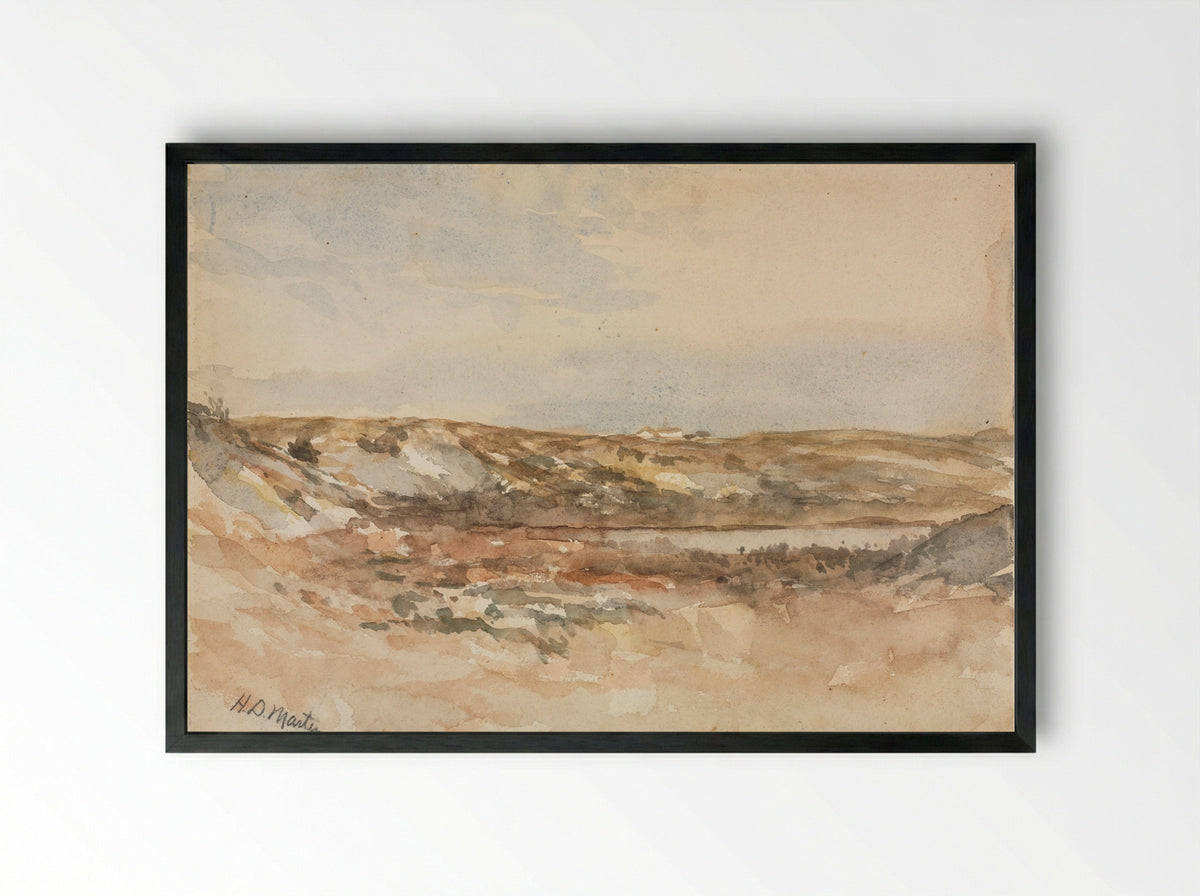 Near Newport - Homer Dodge Martin - Framed Print Black