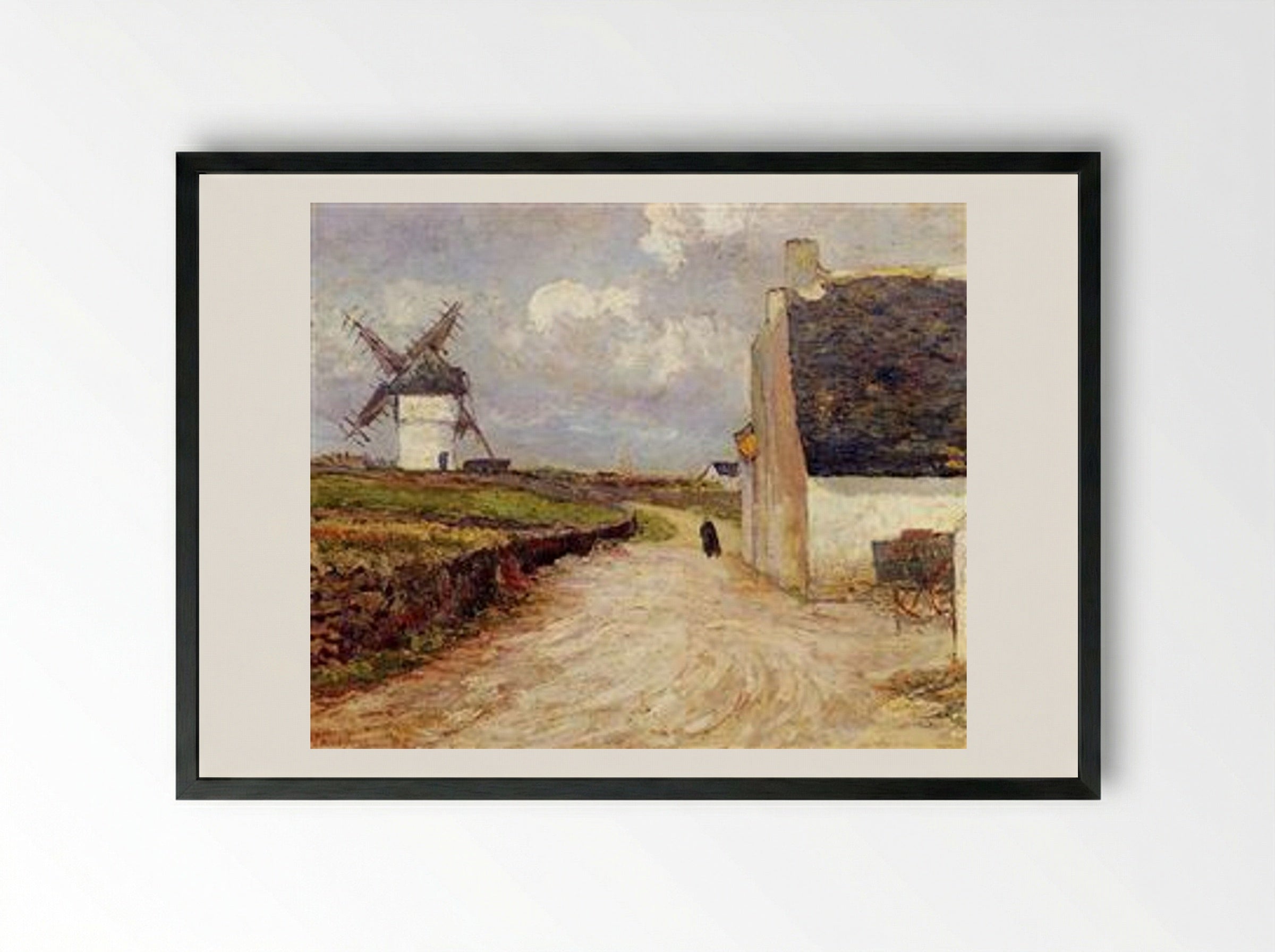 Near the Mill - Maxime Maufra - Framed Print Black