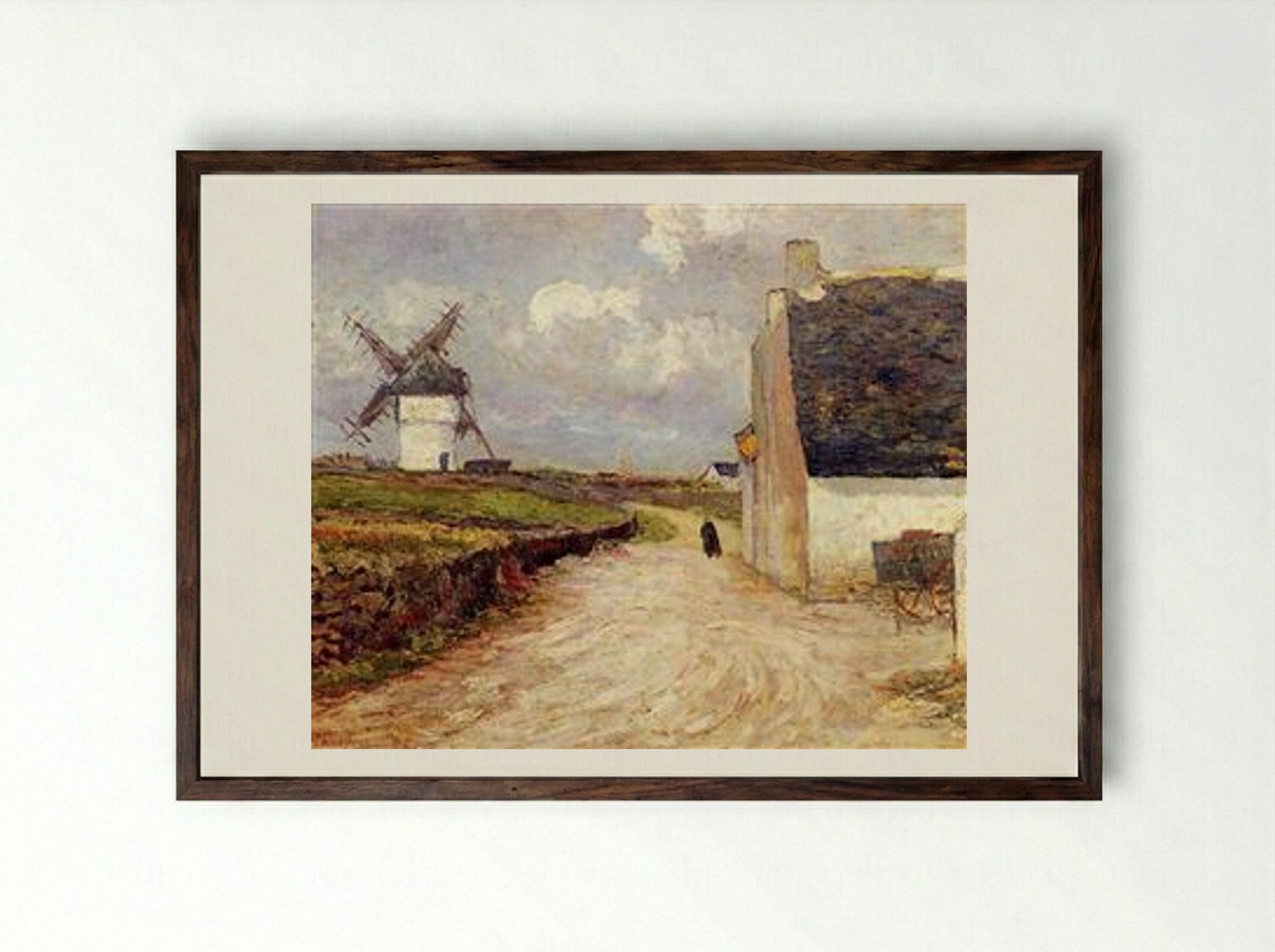 Near the Mill - Maxime Maufra - Framed Print Dark Wood