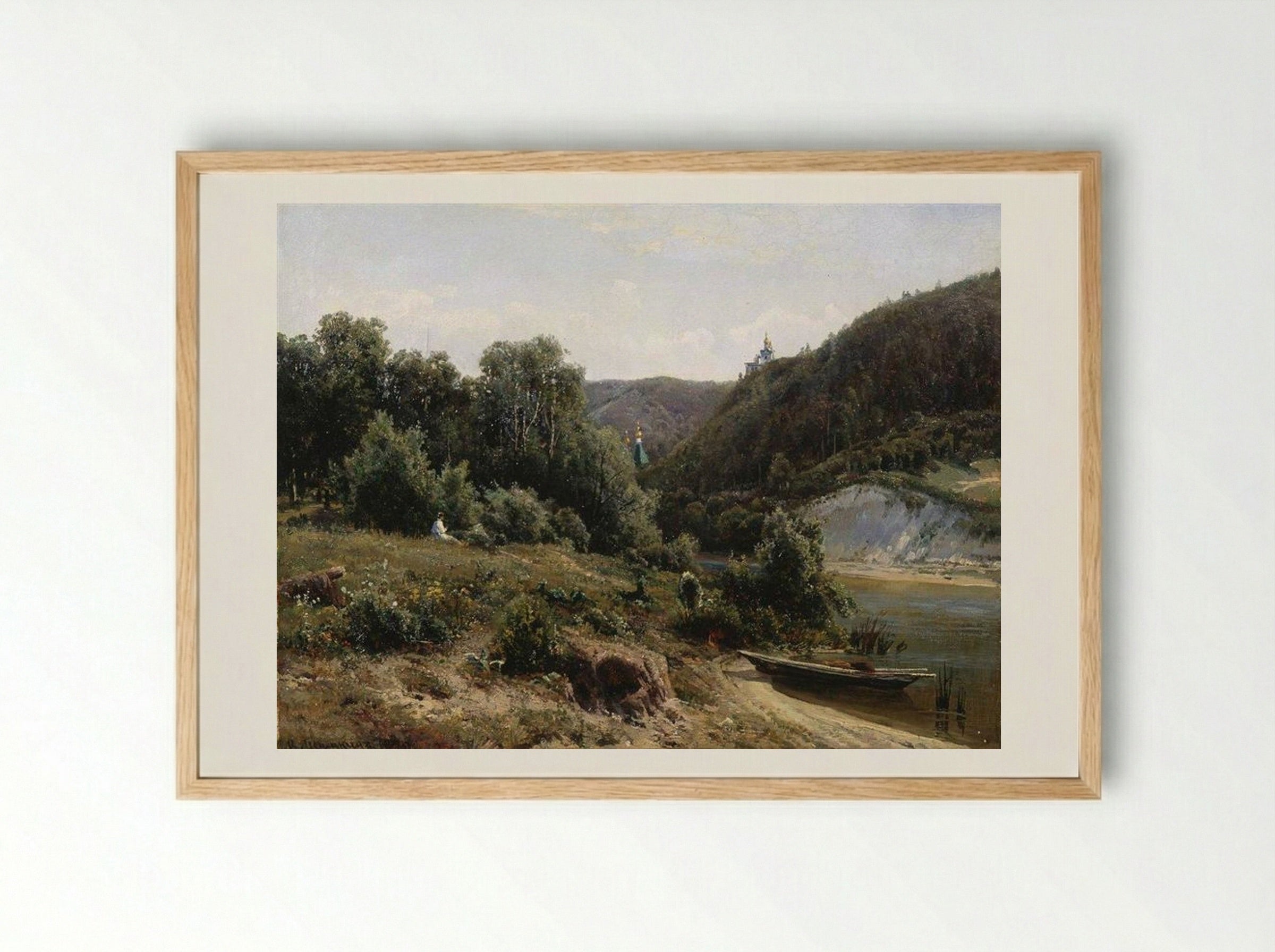 Near the Monastery - Ivan Shishkin - Framed Print Wood