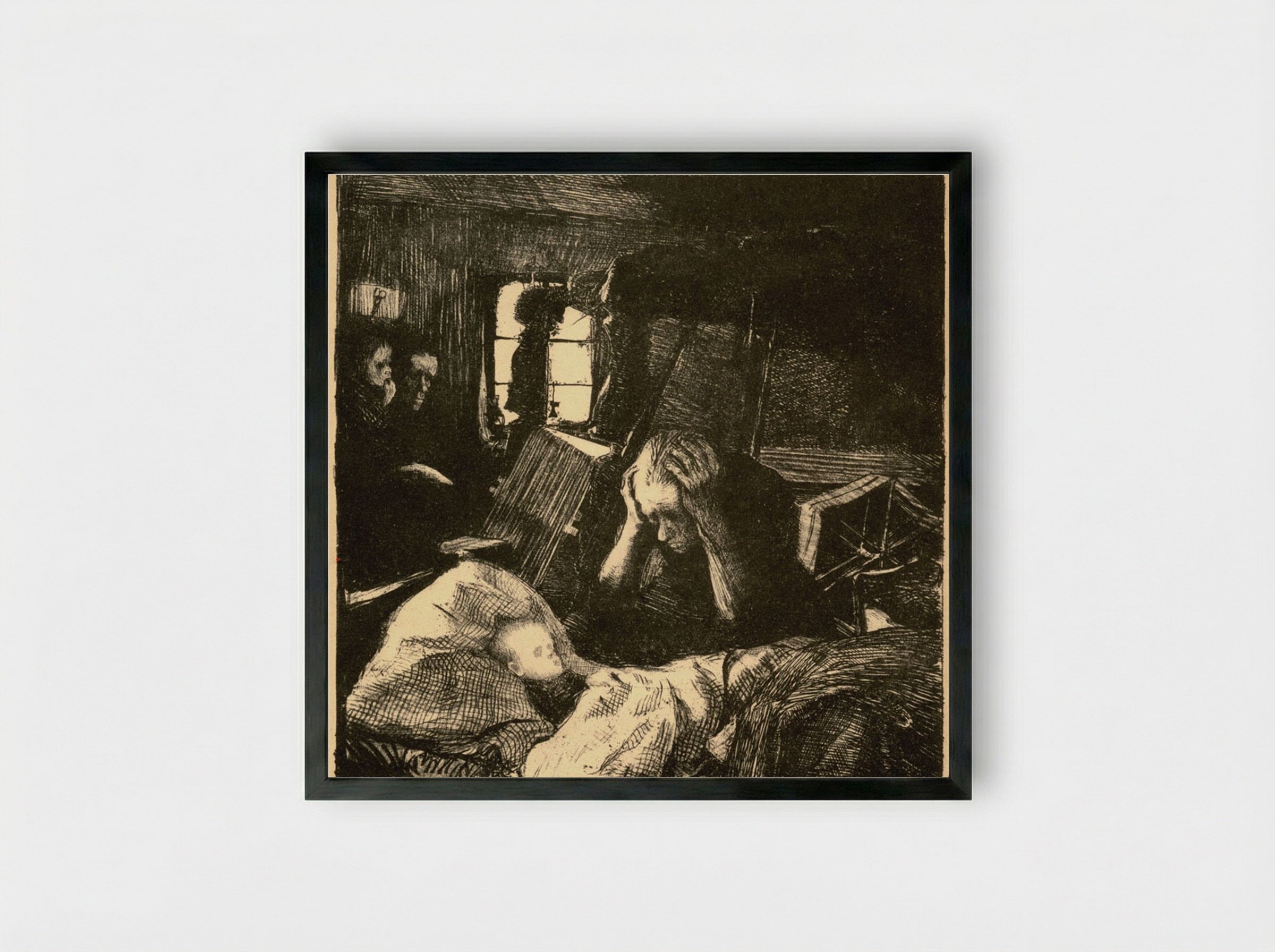 Need (Not) - Käthe Kollwitz - Framed Print Black