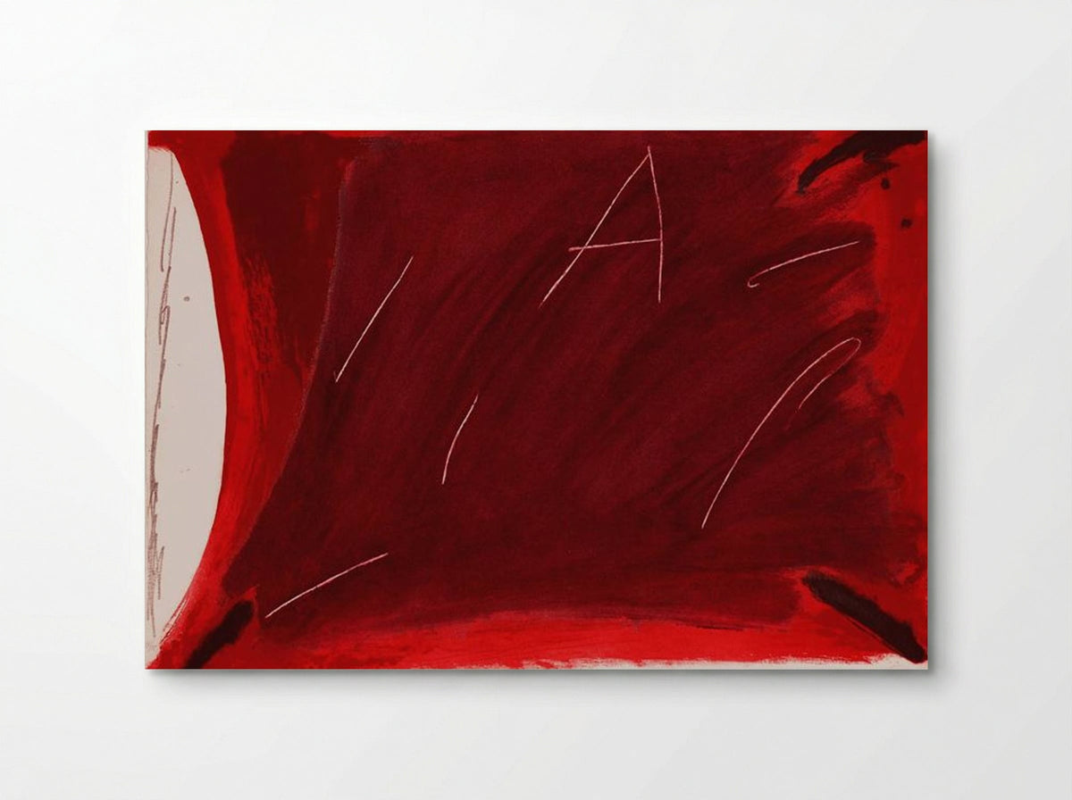 Negre i roig V: A damunt vermell - Antoni Tàpies - Poster