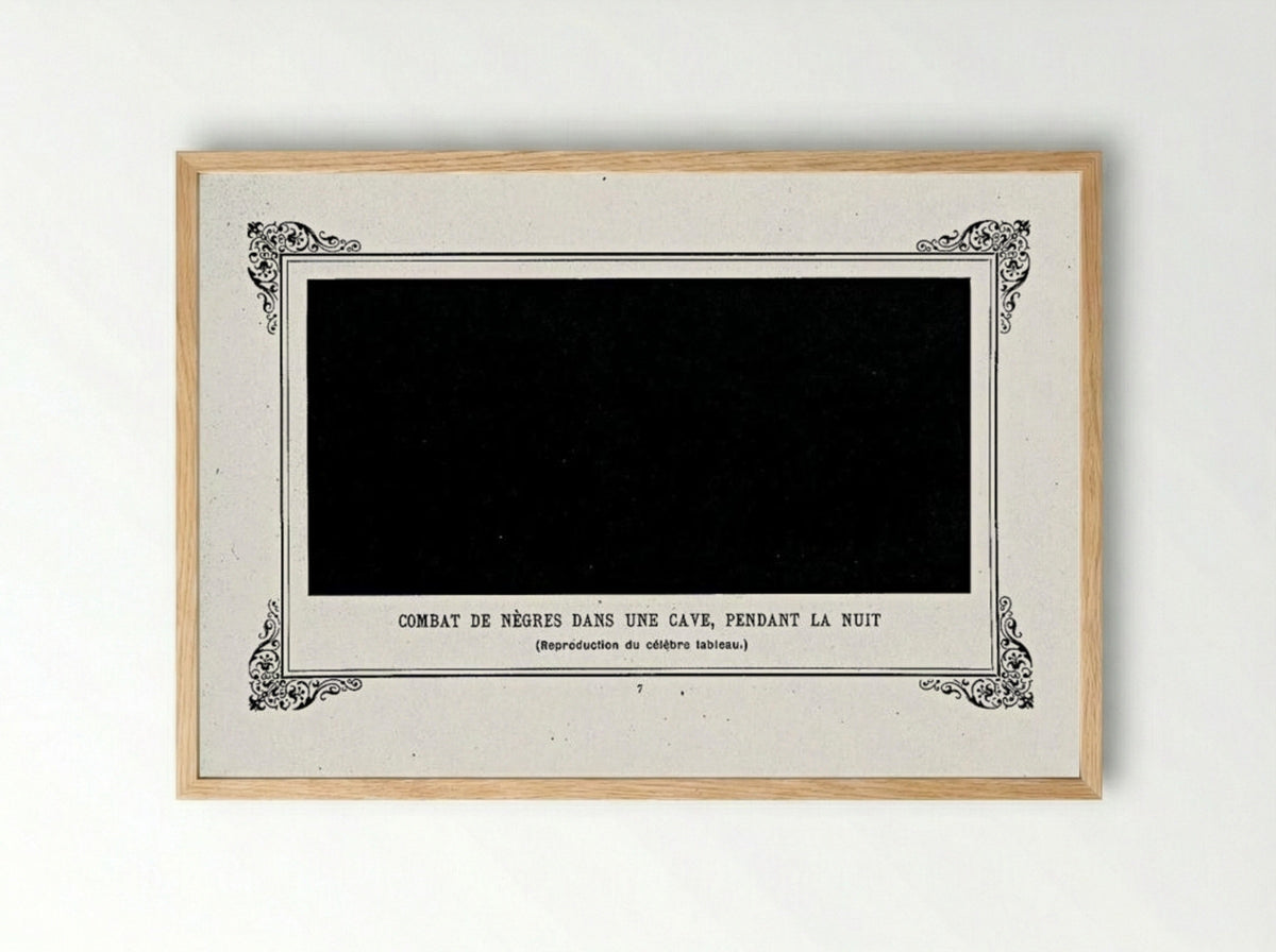 Negroes Fighting in a Tunnel by Night - Alphonse Allais - Framed Print Wood