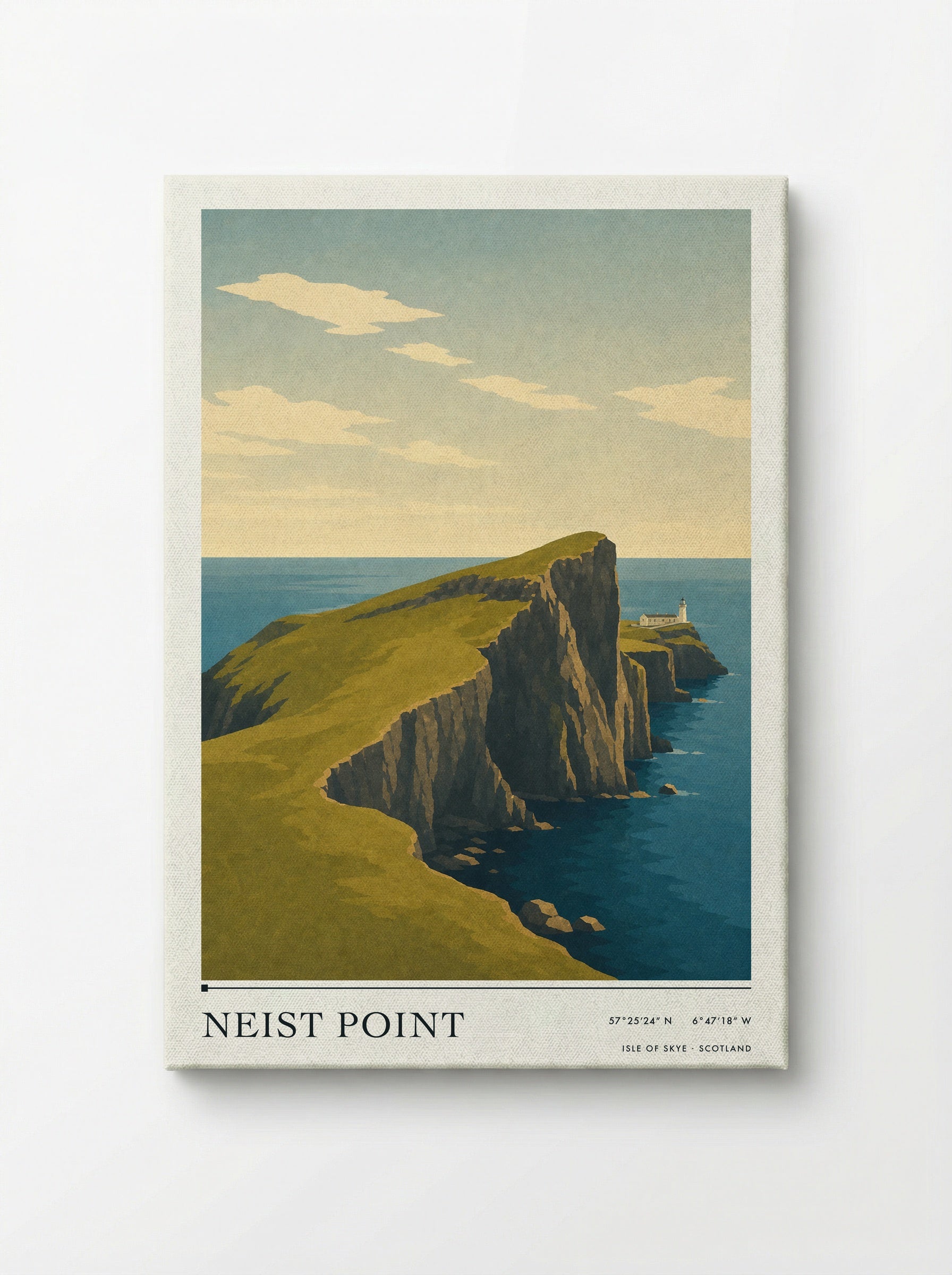 Neist Point Travel Poster Artwork - Canvas