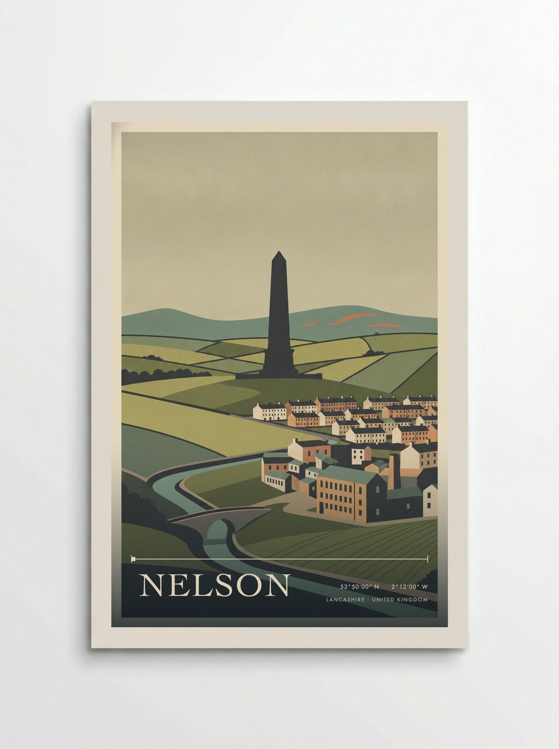 Nelson Lancashire United Kingdom Travel Poster - Poster