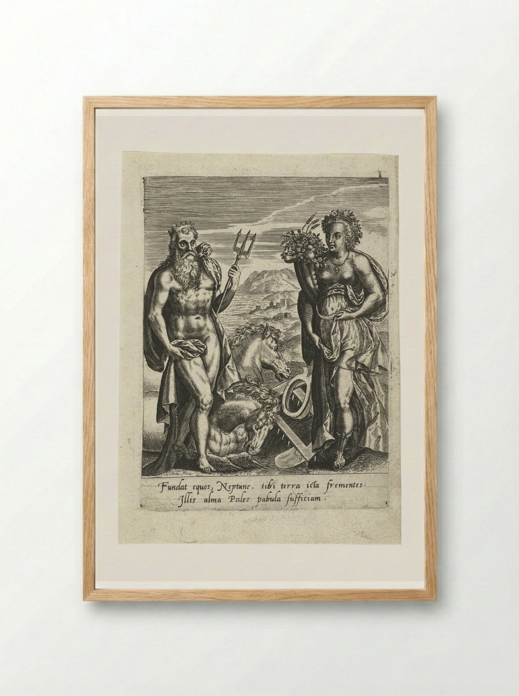 Neptunus en Ceres - Abraham de Bruyn - Framed Print Wood