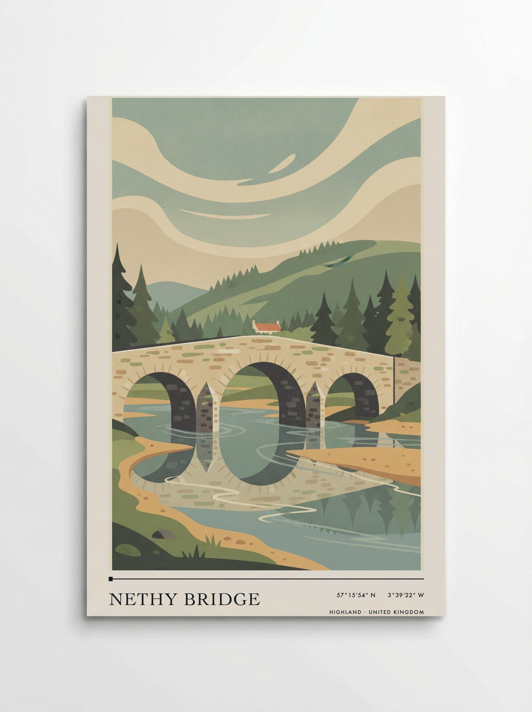 Nethy Bridge Highland United Kingdom Travel Poster - Poster
