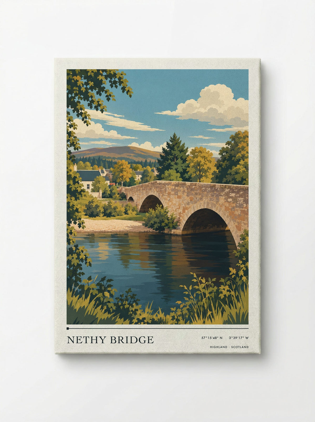 Nethy Bridge, Highland | Travel Poster - Canvas