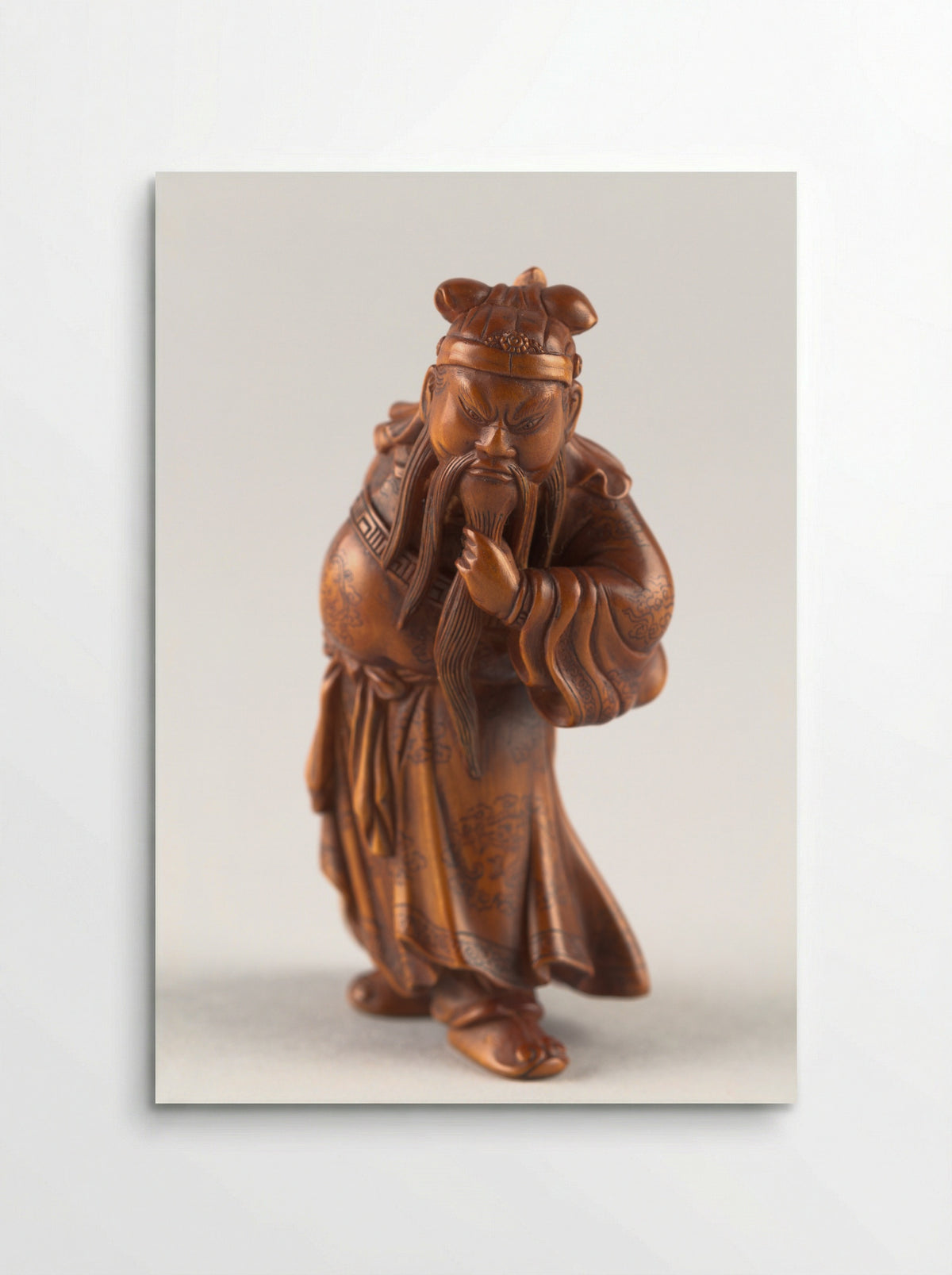 Netsuke (Carved Figure of Guan Yu) - Fine Art Print - Poster