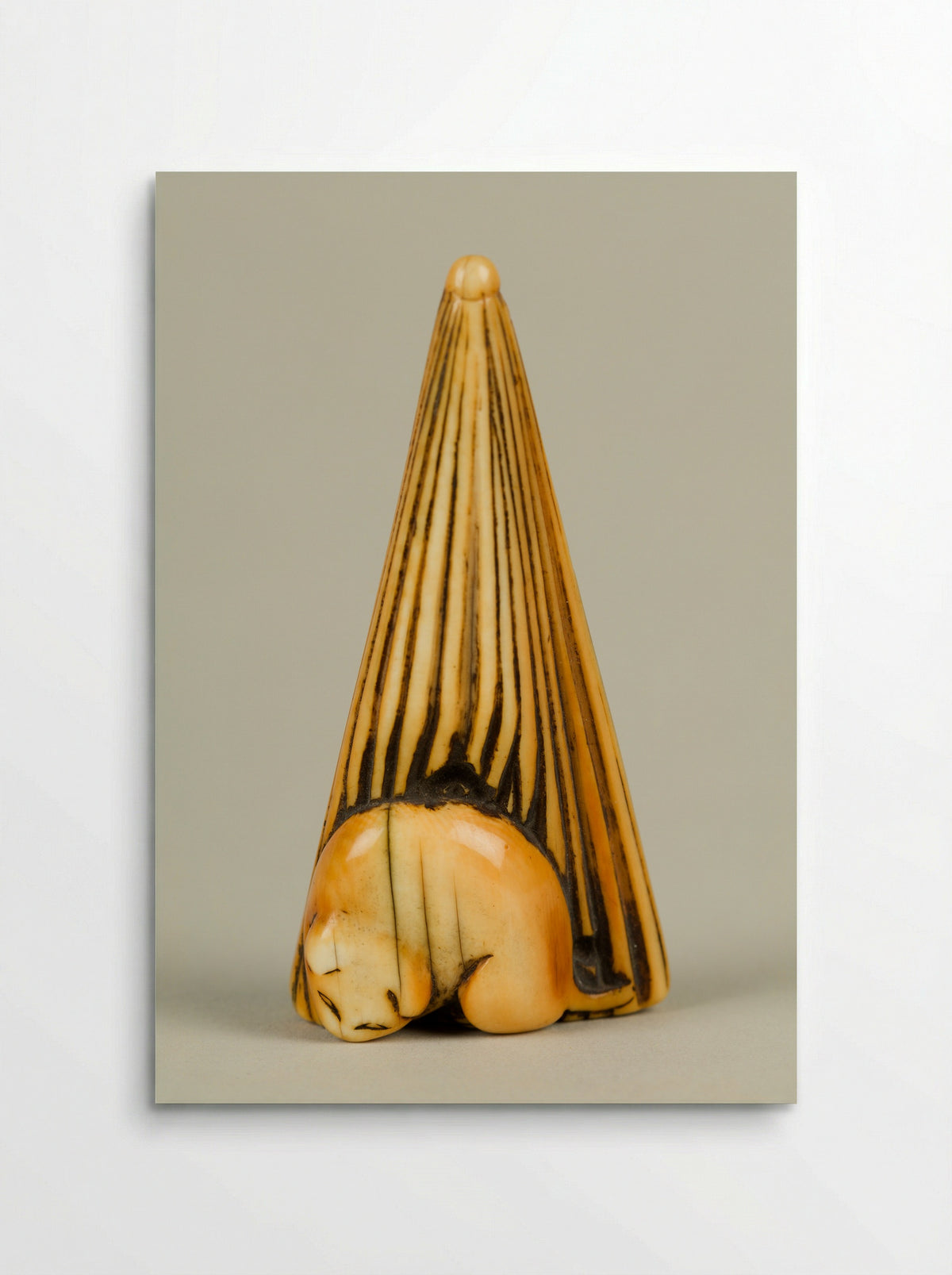 Netsuke (Sleeping Animal in Shell) - Fine Art Print - Poster
