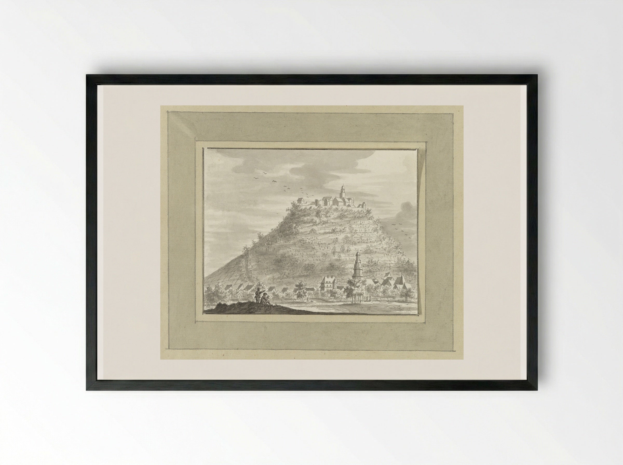 Neustadt en Bremberg in 't Odewald - Ernst Willem Jan Bagelaar - Framed Print Black