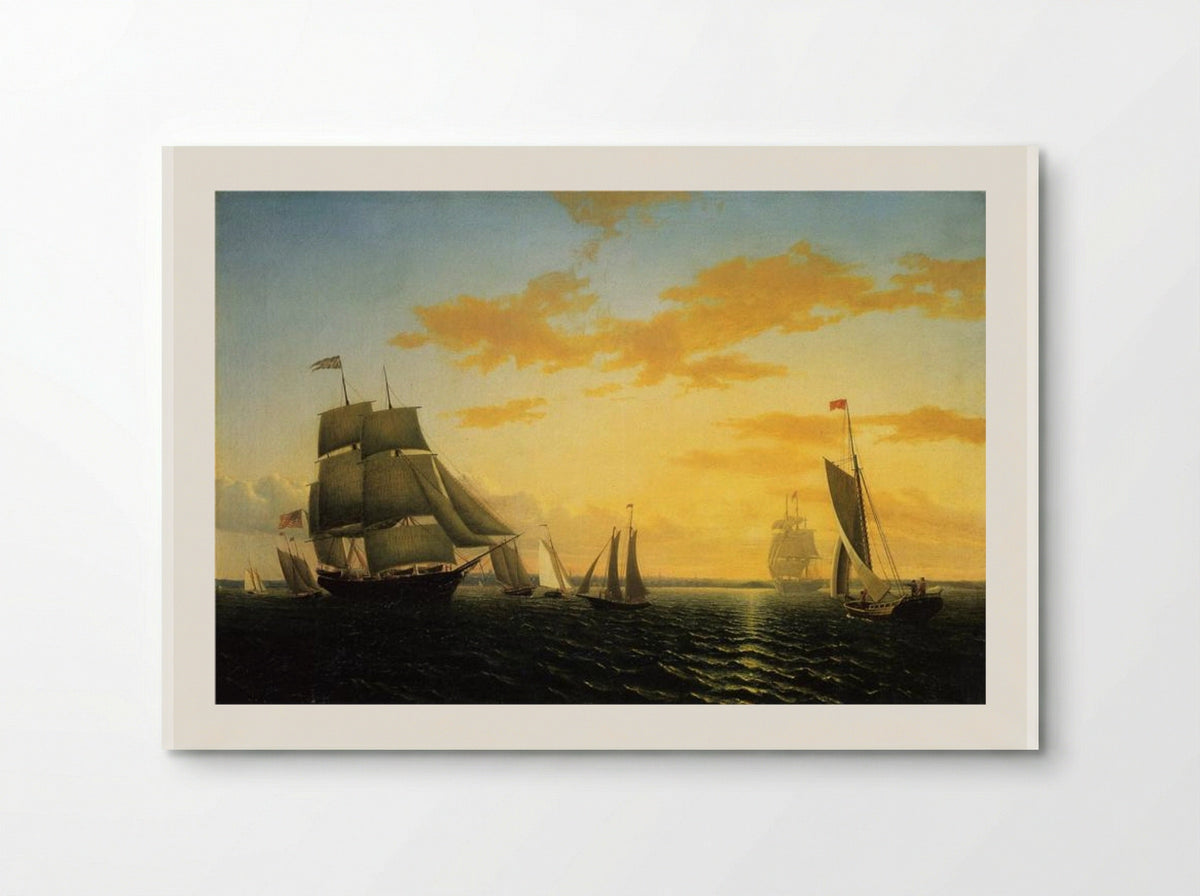 New Bedford Harbor at Sunset - William Bradford - Poster