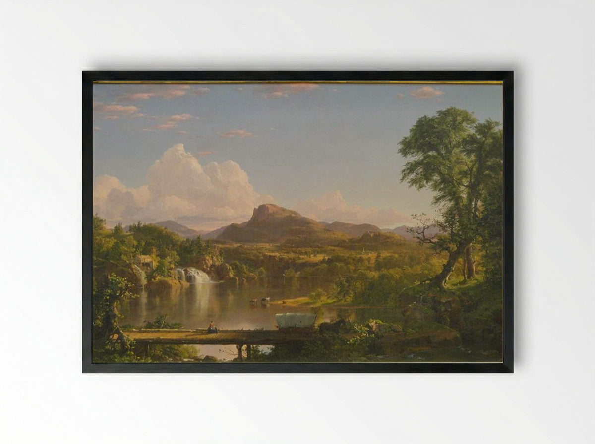 New England Scenery - Frederic Edwin Church - Framed Print Black