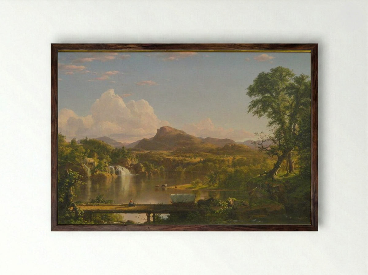 New England Scenery - Frederic Edwin Church - Framed Print Dark Wood