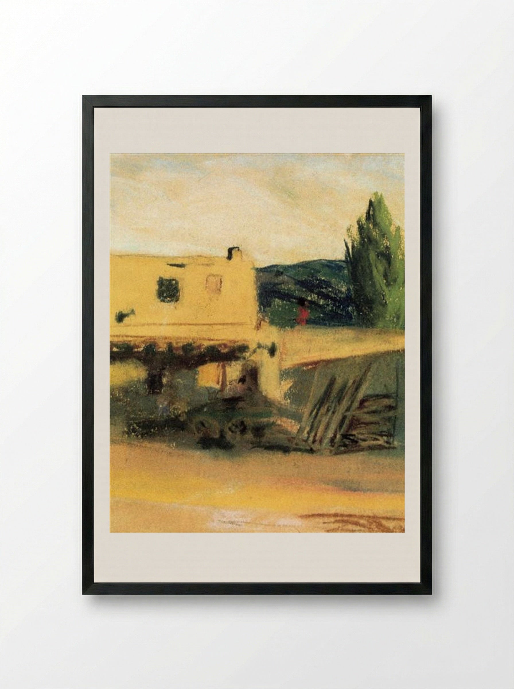 New Mexican Landscape - Robert Henri - Framed Print Black