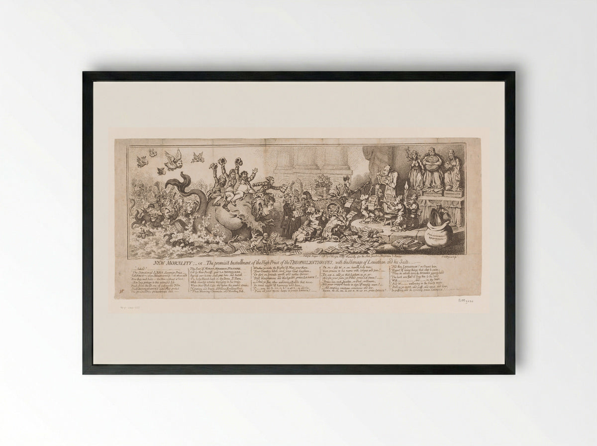 New Morality - James Gillray - Framed Print Black