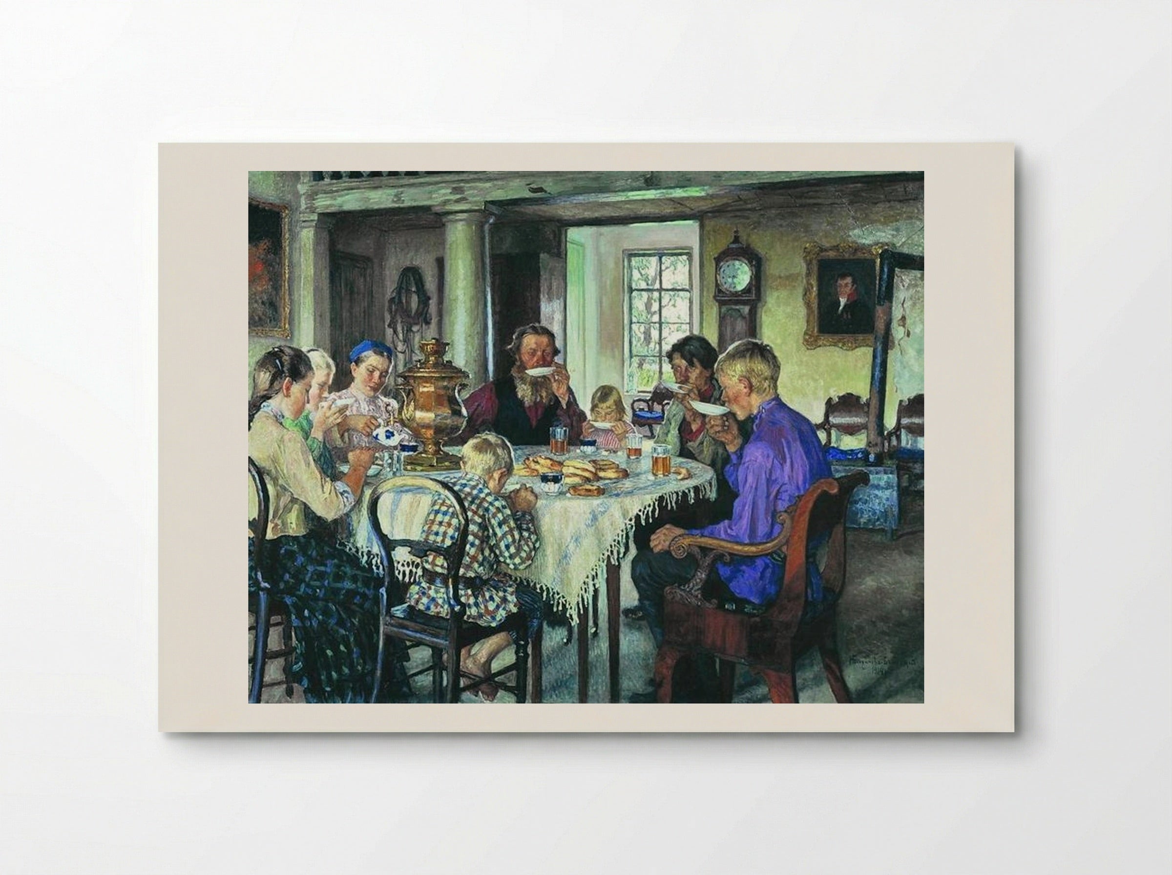 New Owners (Tea-Drinking) - Nikolay Bogdanov-Belsky - Poster