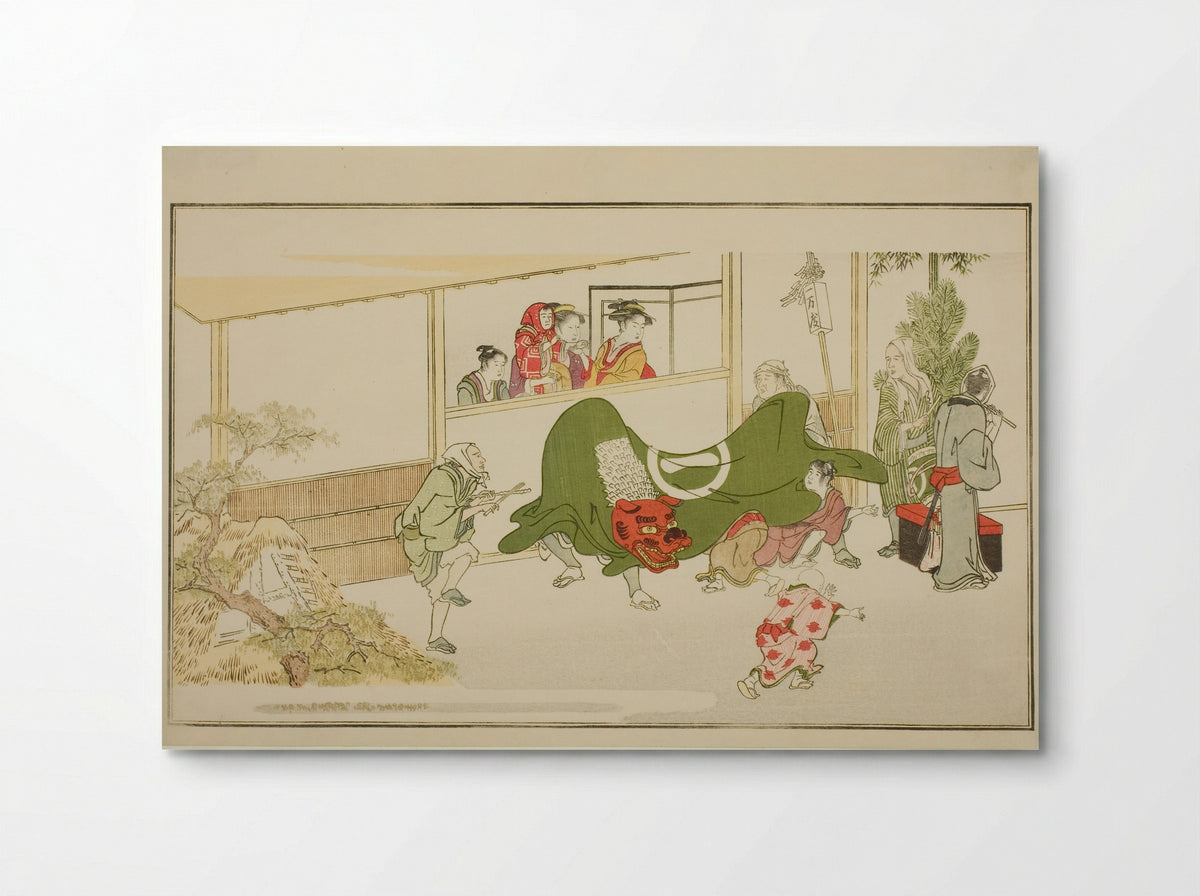 New Year Street-Performers - Kitagawa Utamaro - Poster