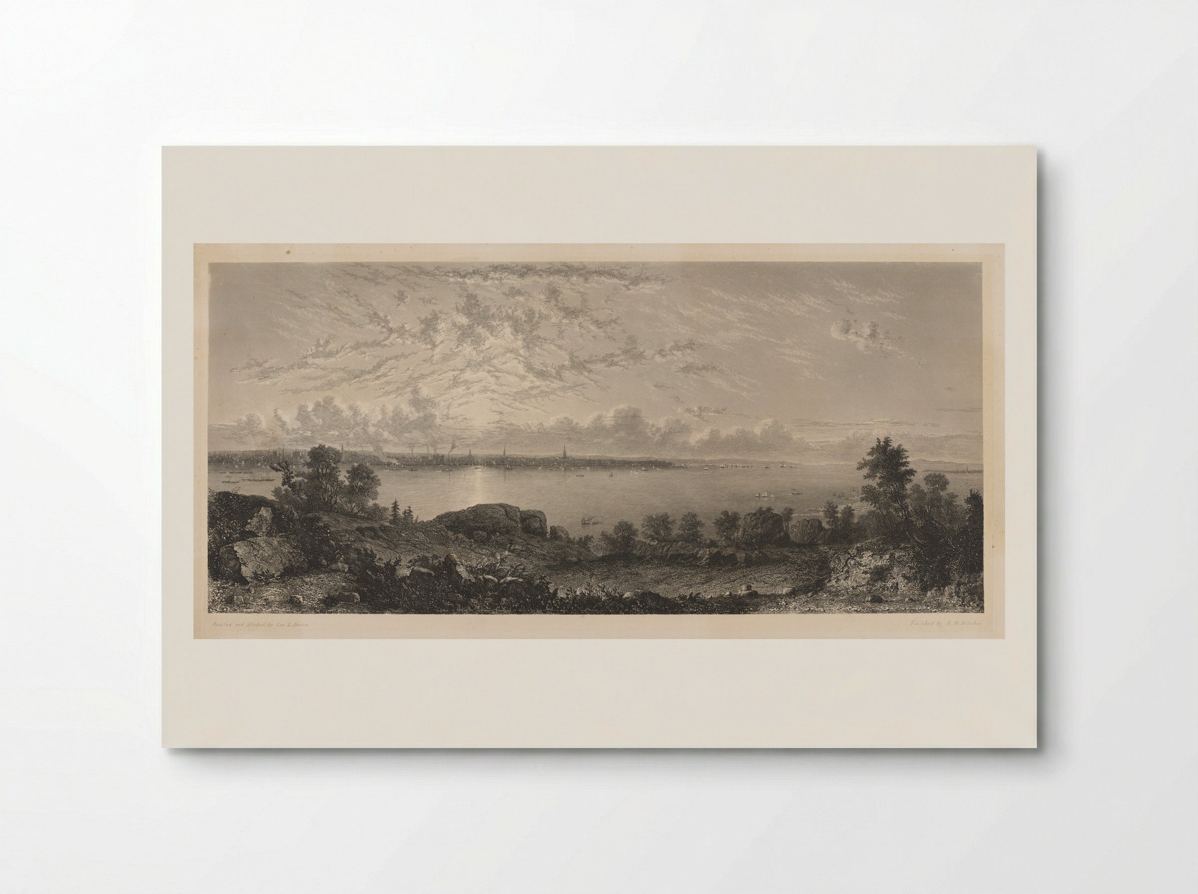 New York Bay - George Loring Brown - Poster