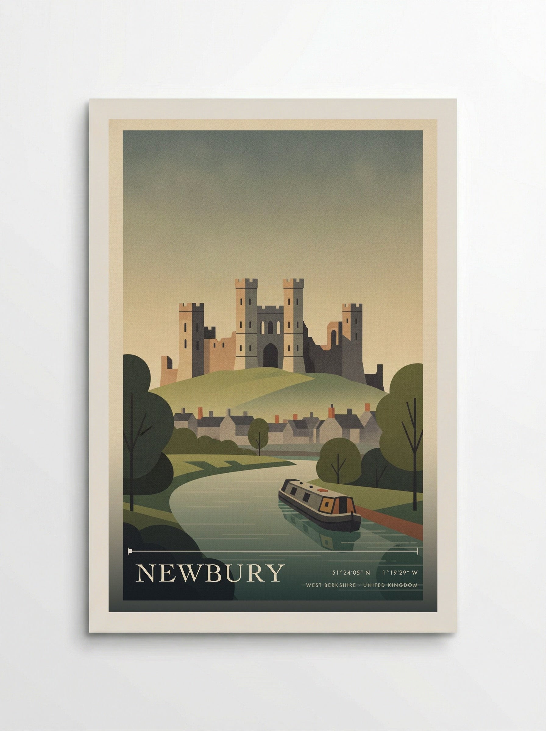 Newbury West Berkshire United Kingdom Travel Poster - Poster