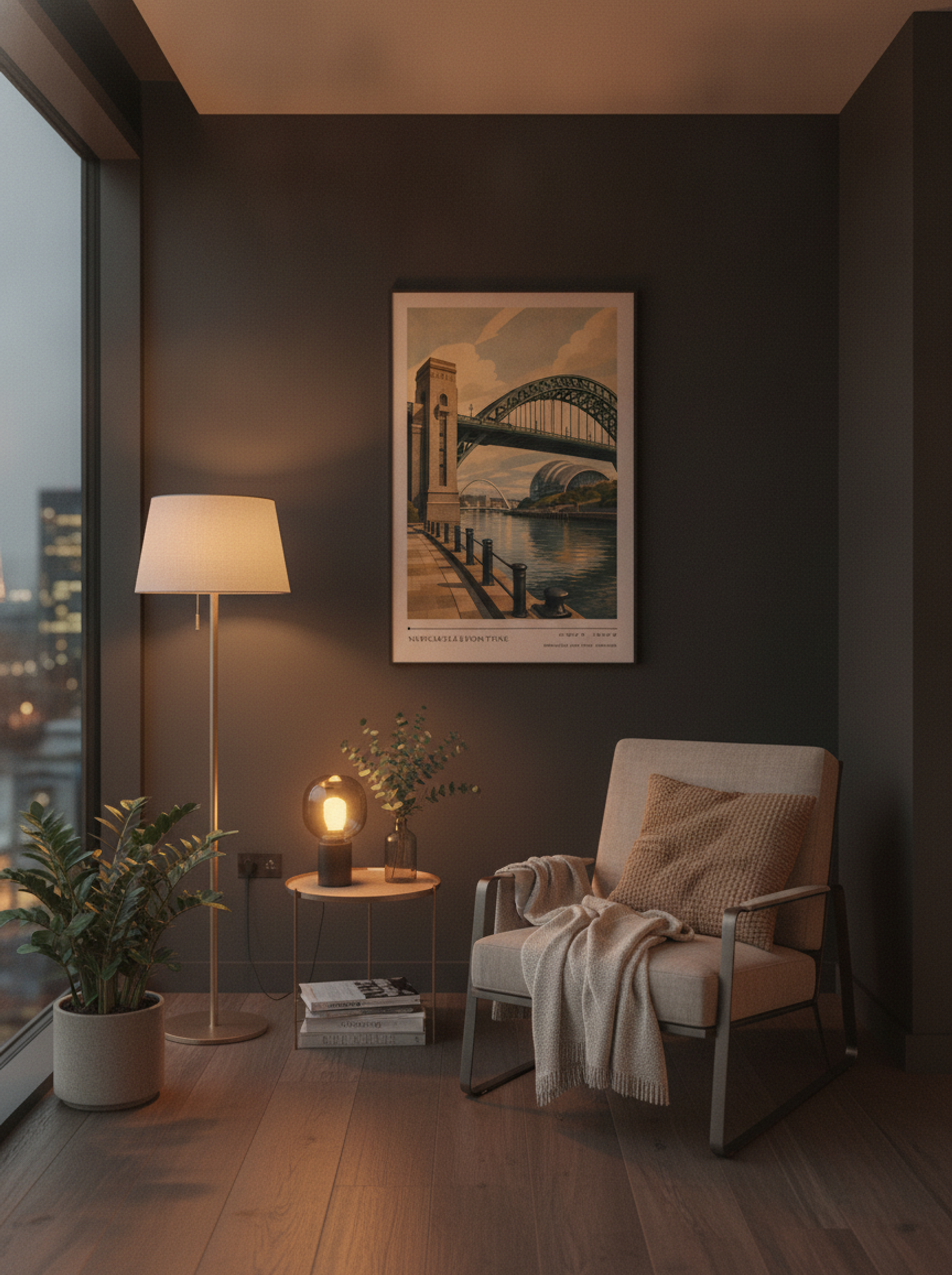 Newcastle upon Tyne England Travel Poster - Lifestyle