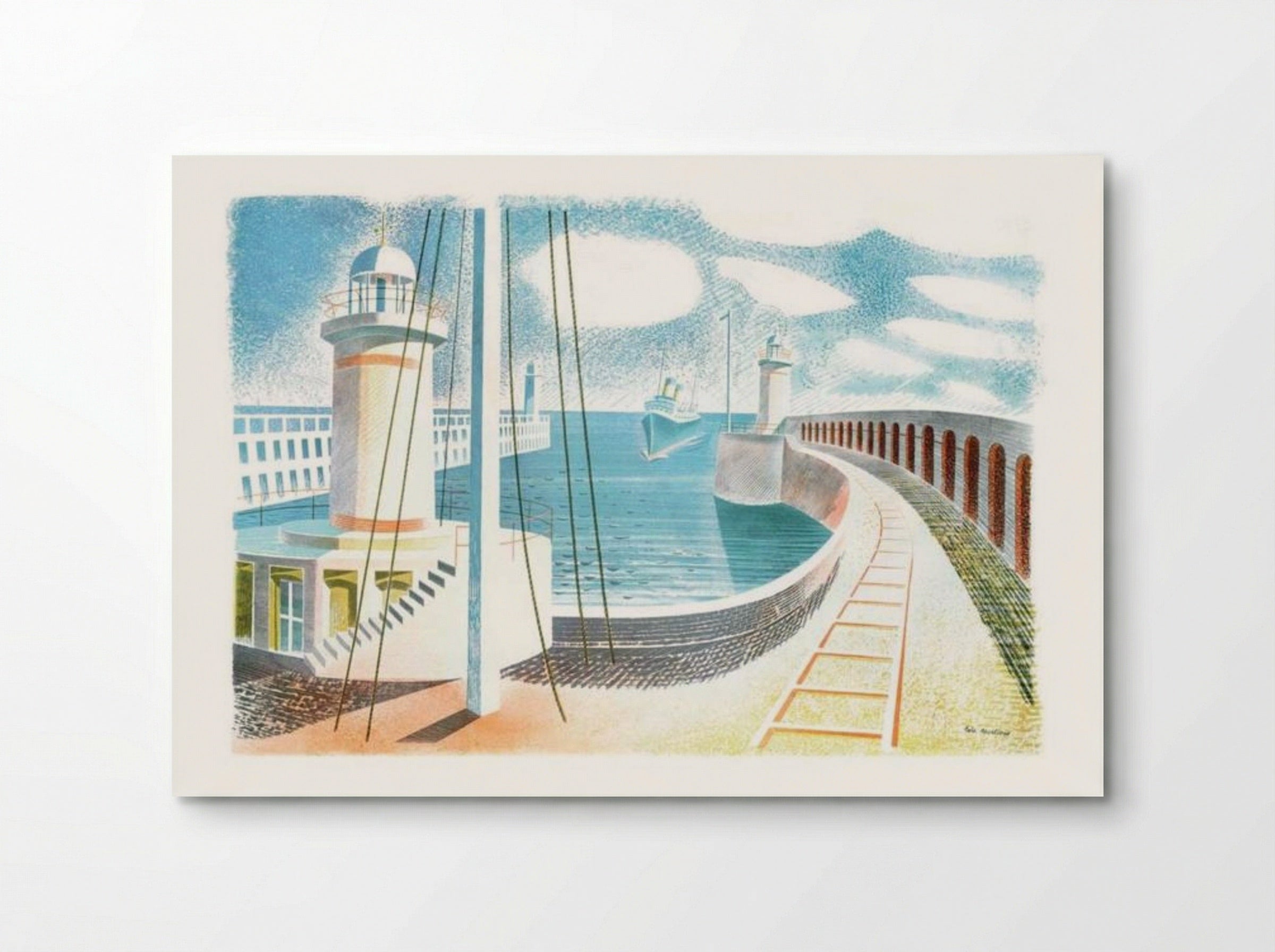 Newhaven Harbour - Eric Ravilious - Poster